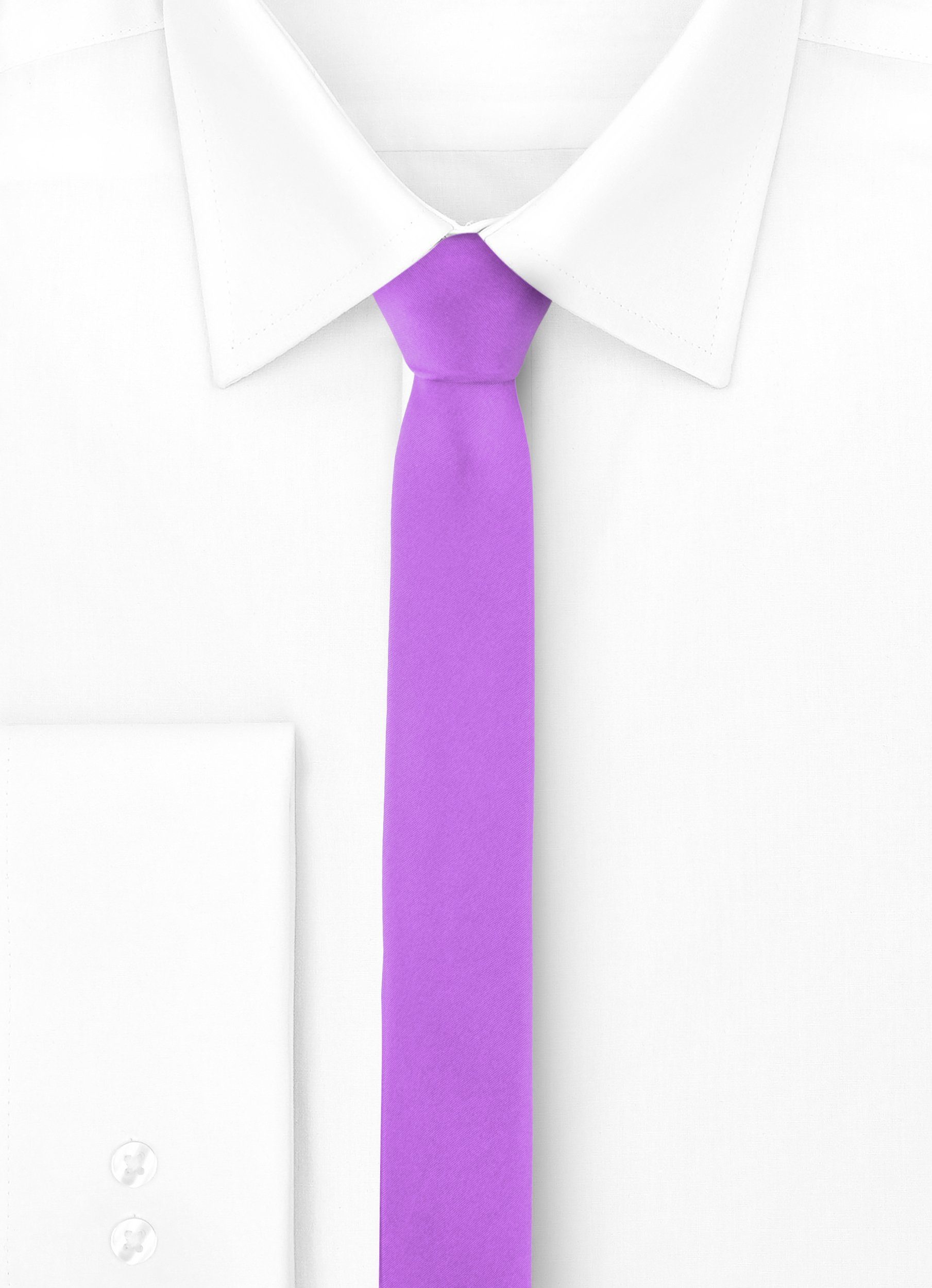 Krawatte Schmale Ladeheid Krawatte 1-St) 5cm) Hellviolett x (150cm Herren (Set, SP-5
