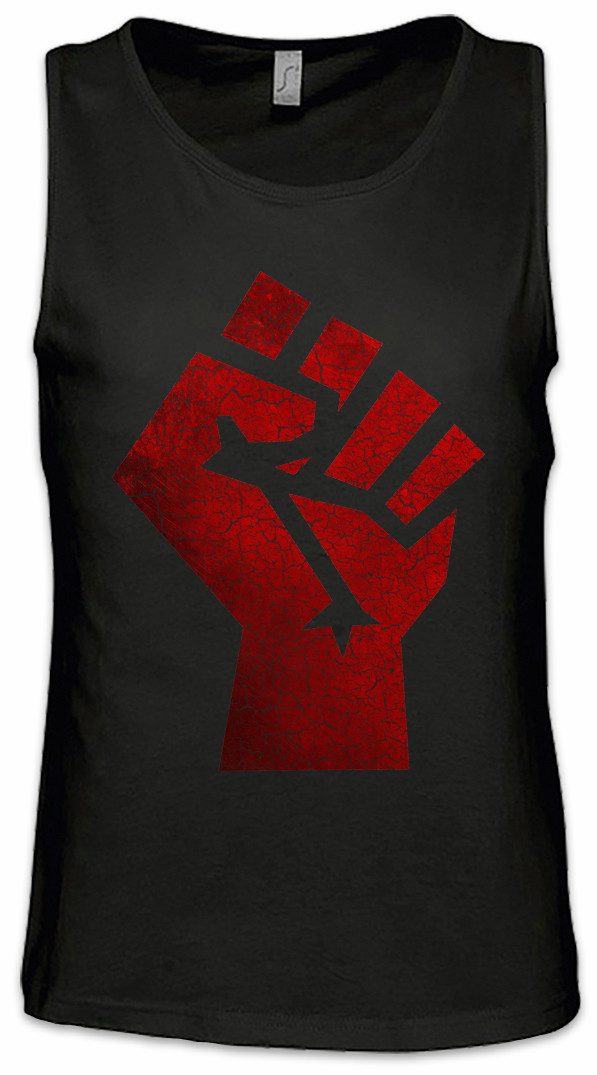 Tanktop Raised Fist Ärmelloses T-Shirt Red Clenched Faust Salute Unity