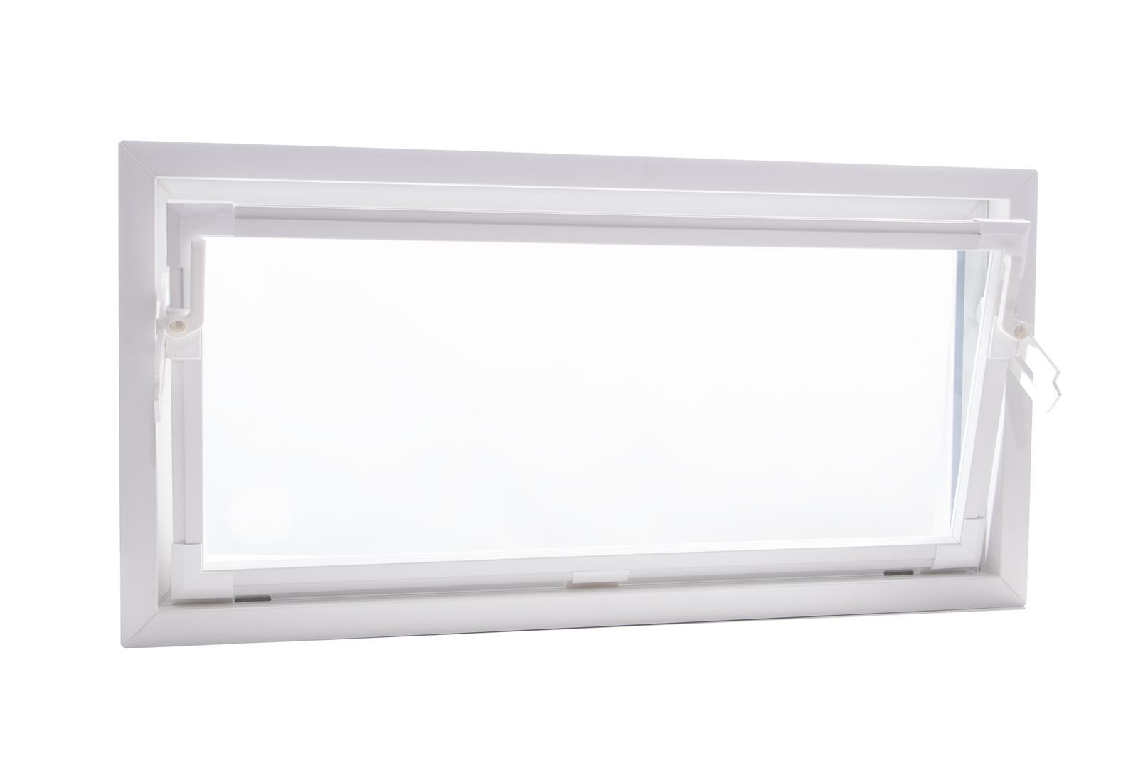ACO Severin Ahlmann GmbH & Co. KG Kellerfenster Zweifach-Isolierglas Kunststoff Kippfenster weiß, Größe: 80x40cm, wärmeisolierend, Schutzgitter nachrüstbar