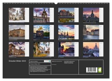 CALVENDO Wandkalender Dresden Bilder 2023 (Premium, hochwertiger DIN A2 Wandkalender 2023, Kunstdruck in Hochglanz)