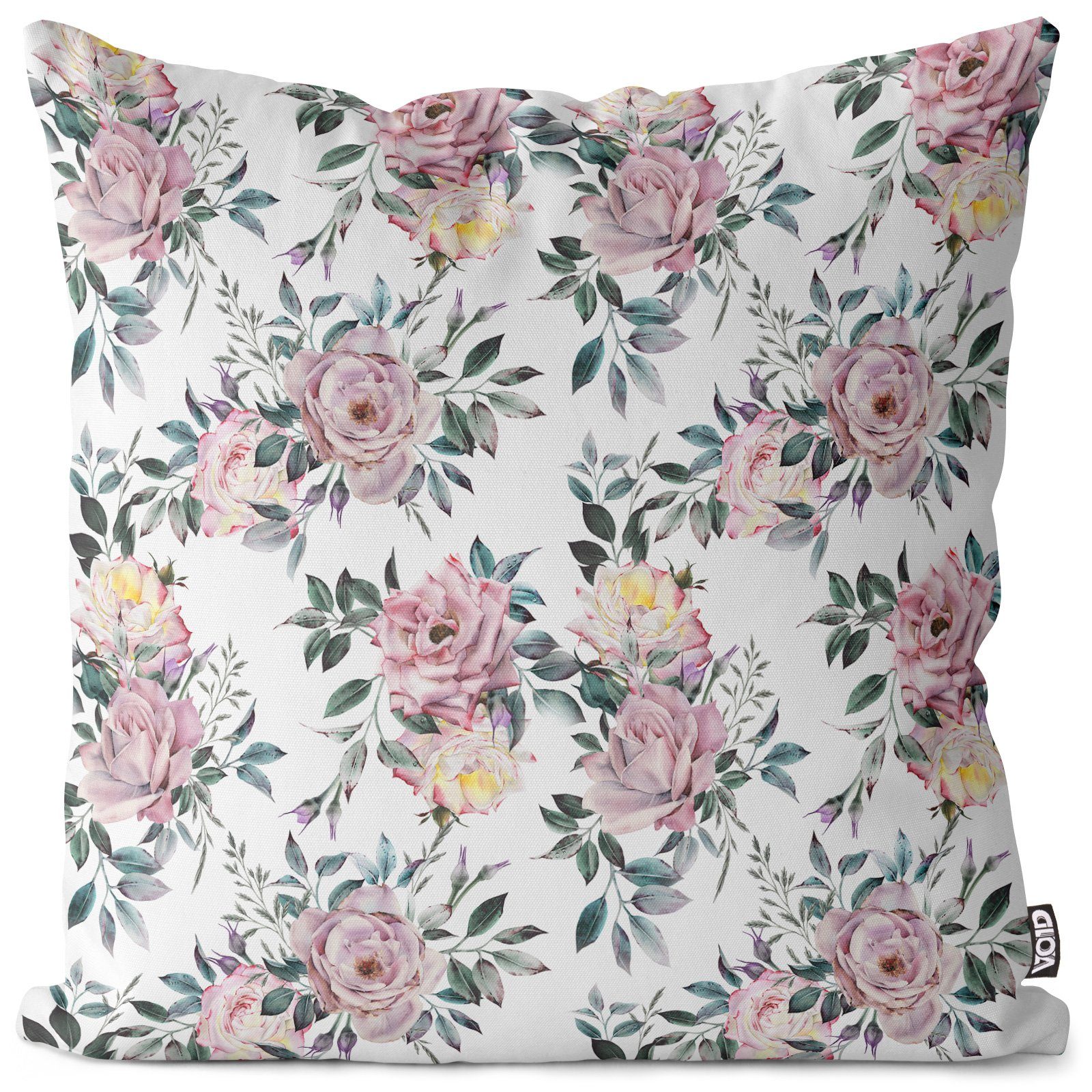 Kissenbezug, VOID (1 P viktorianisch Pflanzen Planzen Stück), Küche Samen Pfingst-Rosen Sofa-Kissen Rosen-Strauch Sommer-Blumen Blumen Floral Blätter Garten Blumen-Strauss