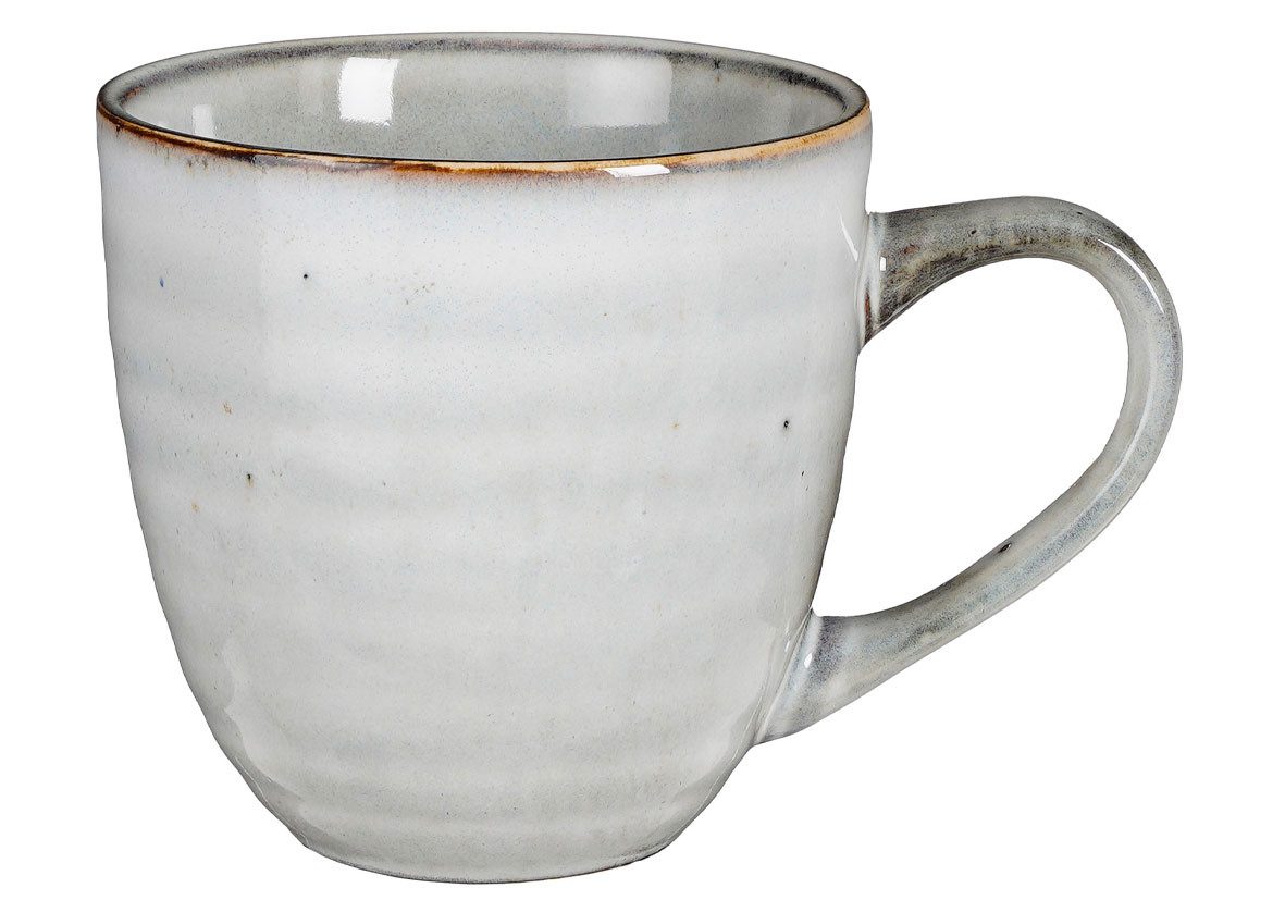 Mica Decorations Becher Mica Becher Tabo grau, 9 cm x 9 cm, Keramik