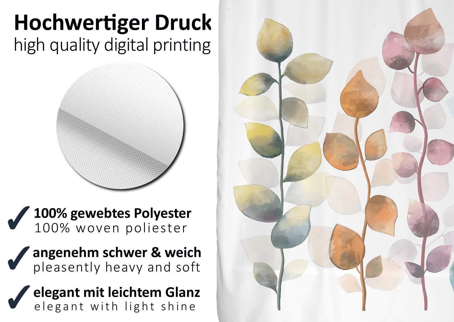 Arteneur Duschvorhang Breite 150 cm, Anti-Schimmel Beschichtet, Beschwerter günstig online kaufen