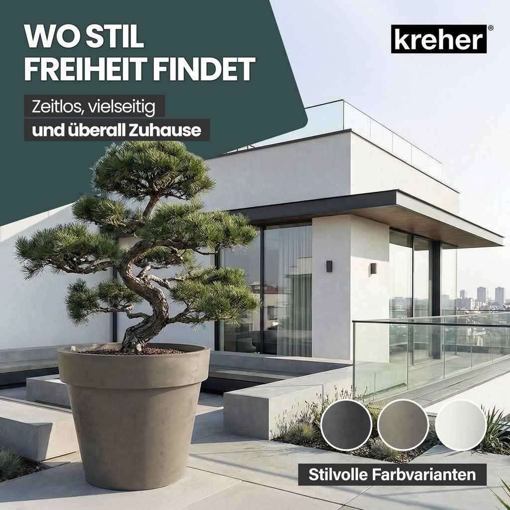 Kreher Pflanzkübel Rollbarer XXL Pflanzkübel "LIKE" Ø 79 cm in verschiedenen Farben (1 St)