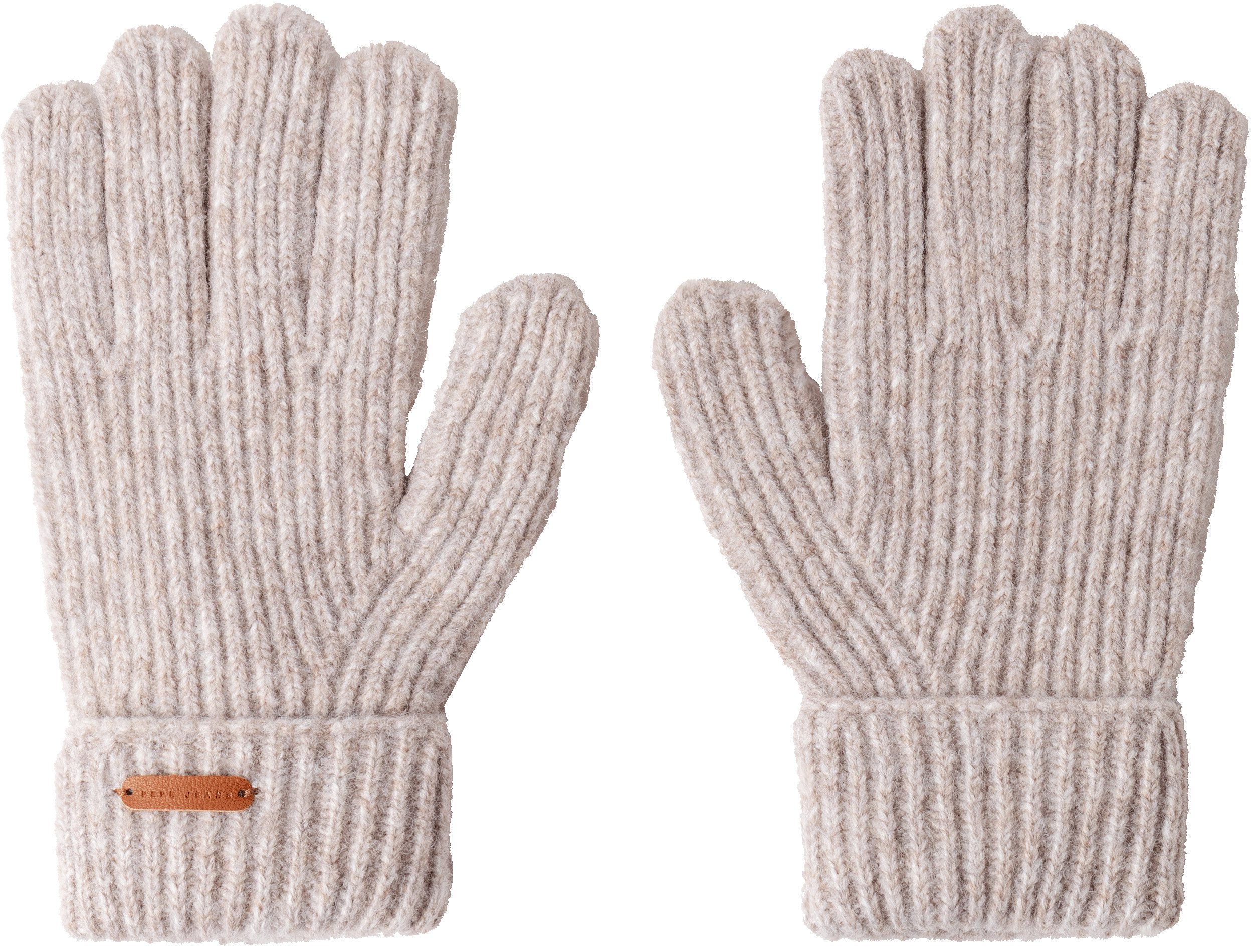 Pepe Jeans Strickhandschuhe FRANCISY GLOVES mit Label-Aufnäher – Bild 2 von 4