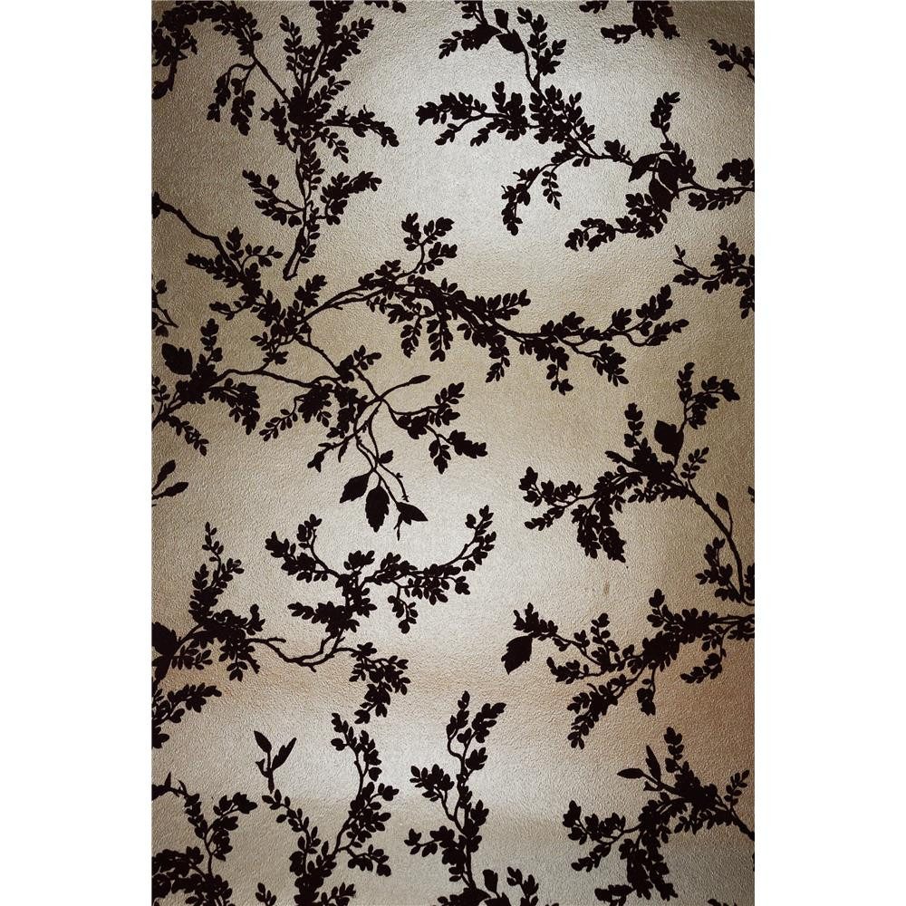 Mustertapete Velvet, floral, in Beige, mit braunen floralen Ornamenten - 1 Rolle