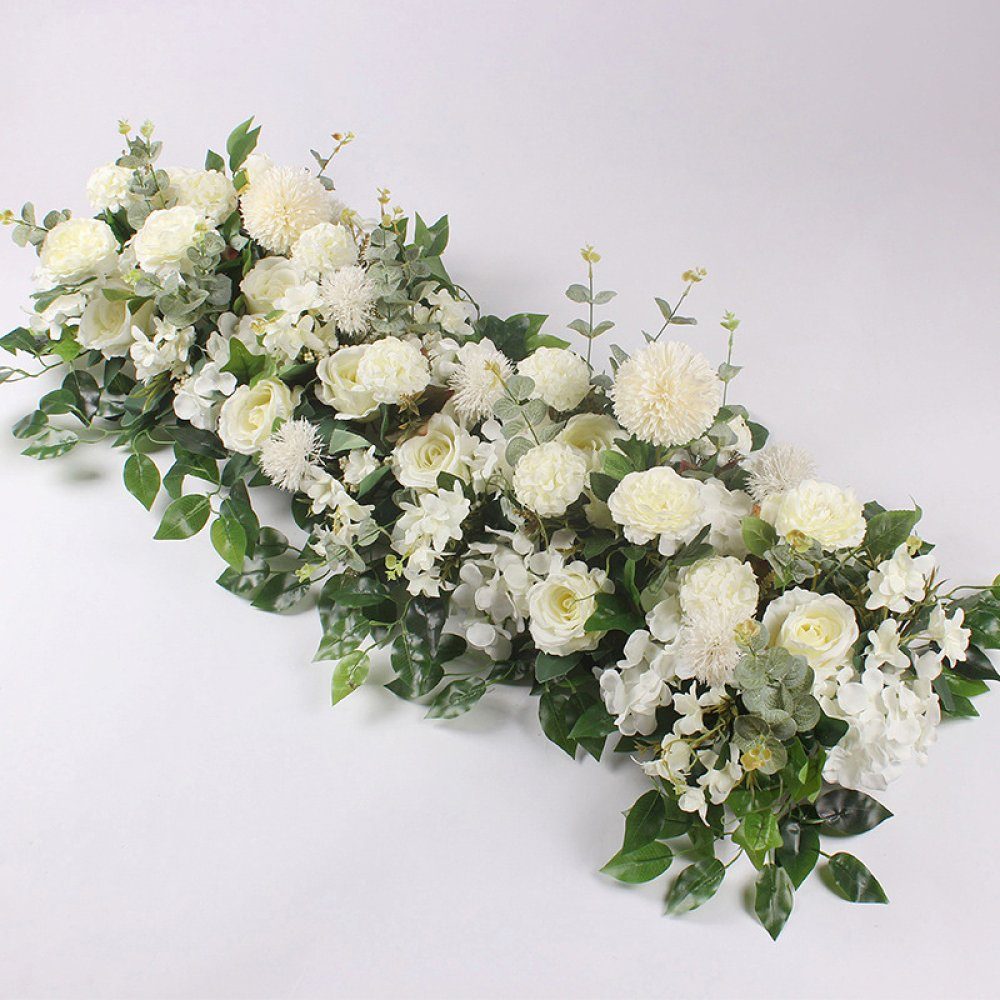 50cm Pflanzen, Kunstblume Seide GelldG Kunstblume Blumengirlande Künstliche Rosenrebe