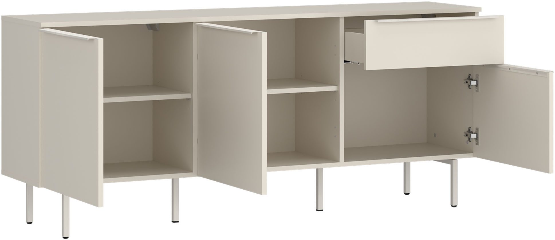 TOM TAILOR HOME Sideboard, Lowboard, Breite 165 cm,3 Türen,1 Schublade, viel Stauraum