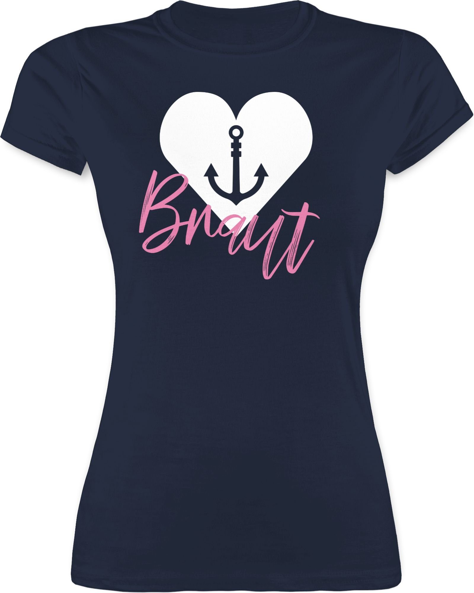 Shirtracer TShirt »Braut Anker JGA Junggesellenabschied Frauen