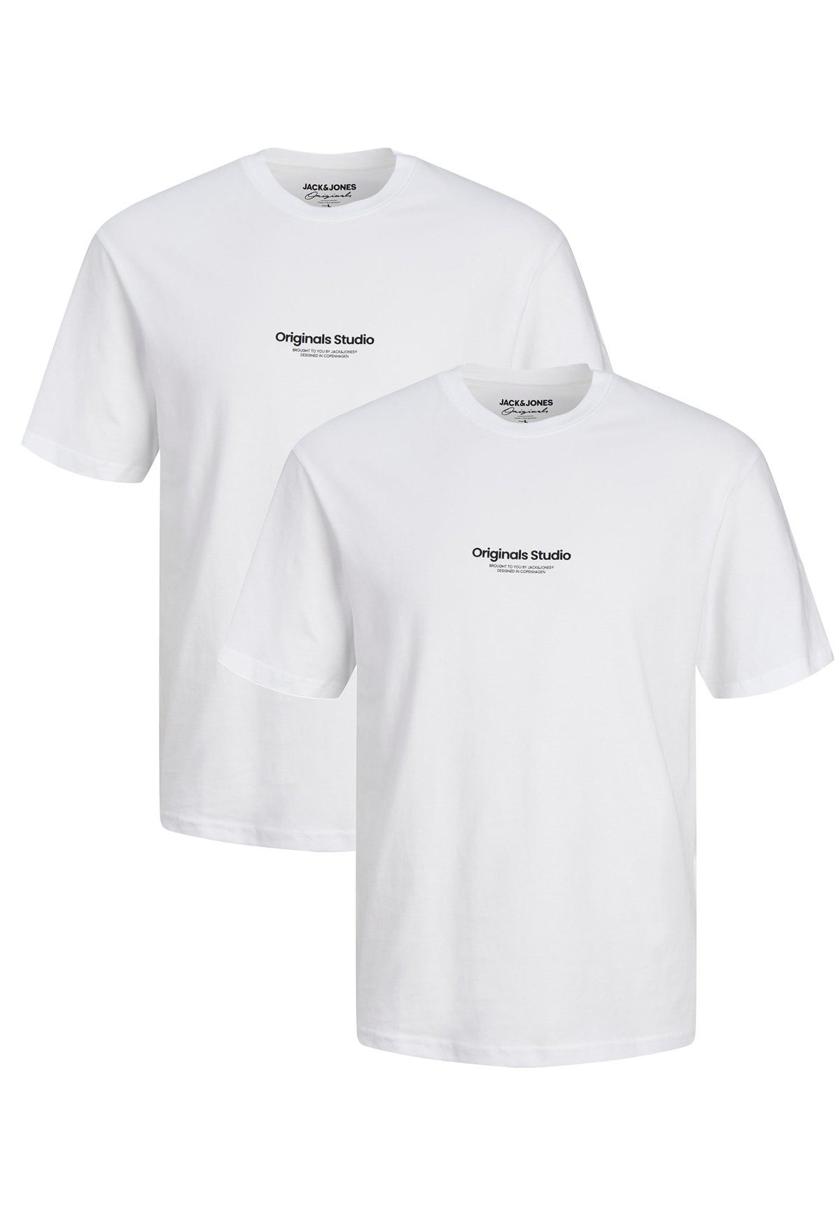 Jack & Jones T-Shirt 2-er Set Logo Kurzarm JORVESTERBRO (2-tlg) JORVESTERBR günstig online kaufen