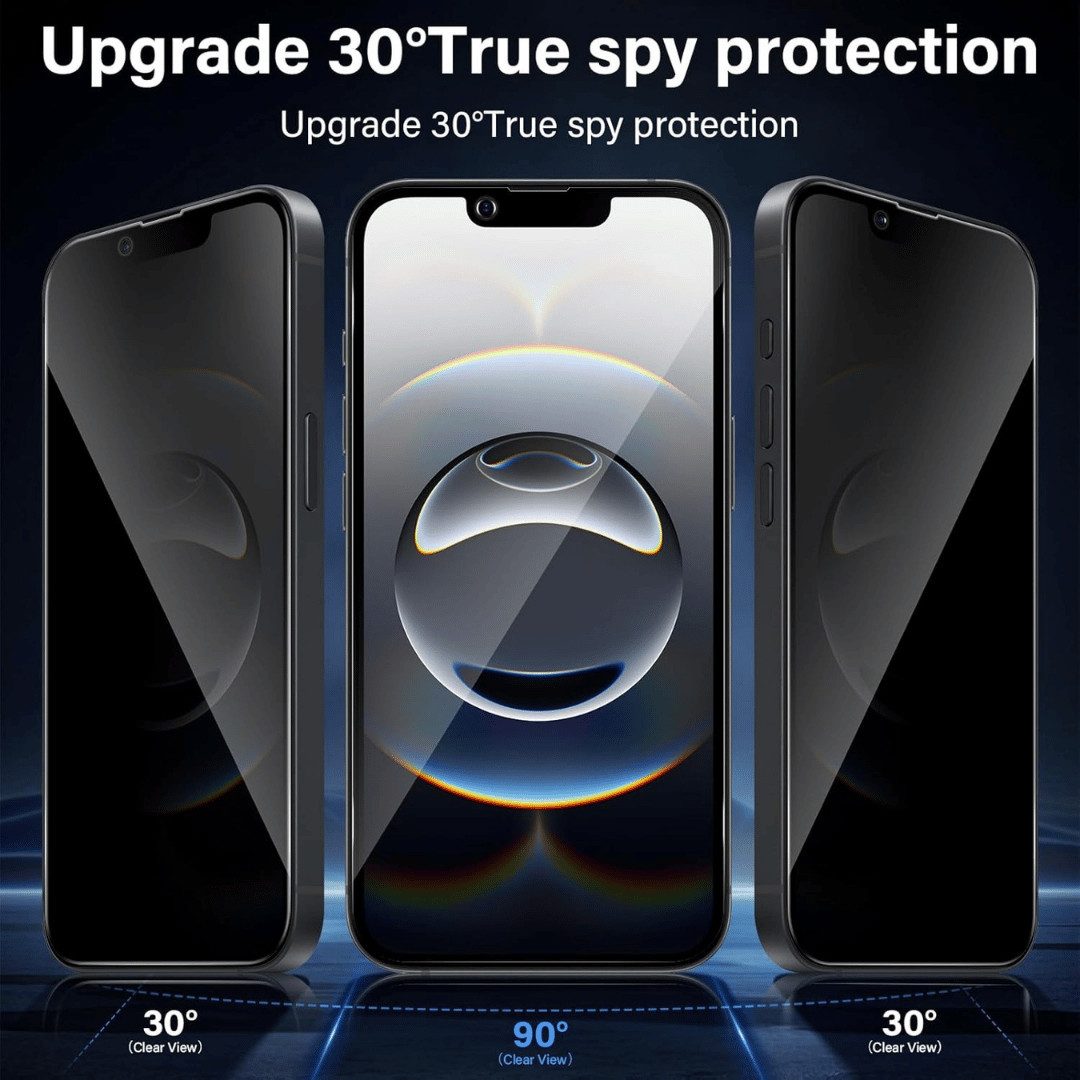 SmartUP Displayschutzglas 2X Schutzglas für iPhone 17e Blickschutz Display Kamera Panzerfolie 9H für iPhone 17e, 4 Stück, Anti-Spy, Blickschutz, Privacy – Bild 2 von 5