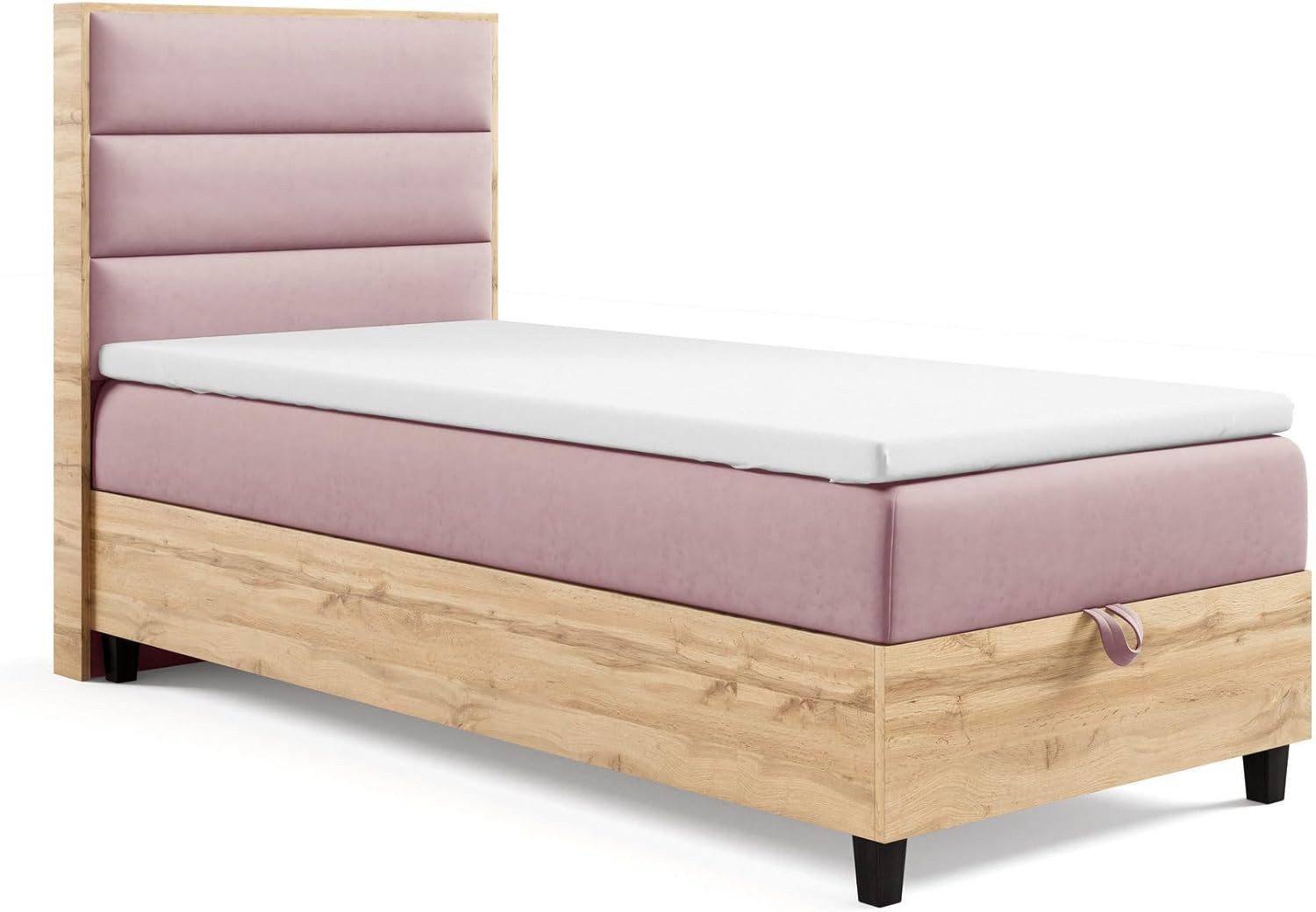 Best for Home Boxspringbett Trinity K-1 Einzelbett mit Bettkasten, Bett mit Komfort Topper T-5cm (Bett, Polsterbett mit Stauraum, Jugendbett, Kinderbett versch. Größen, 4-St., 70x200 80x200 90x200 100x200 cm), Verschiedene Liefermöglichkeiten, TOP Preis-Leistungs-Verhältnis