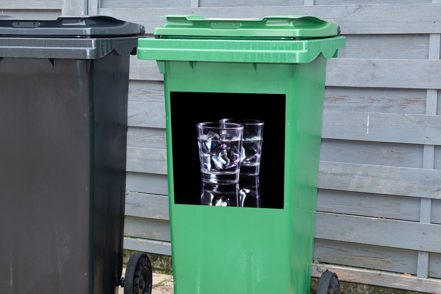 - Container, Alkohol St), Mülltonne, Sticker, Gläser (1 Getränke Wandsticker Mülleimer-aufkleber, Abfalbehälter - MuchoWow