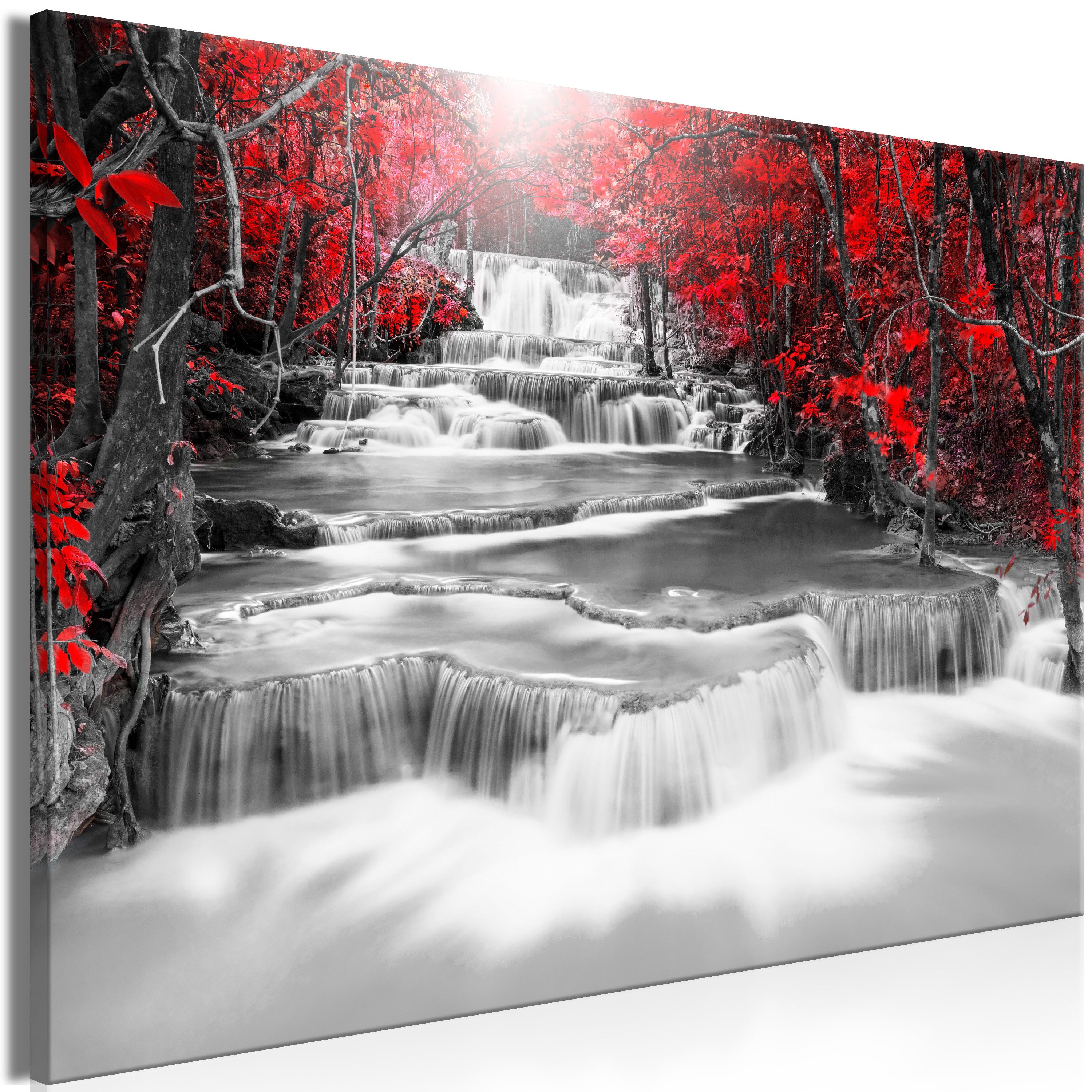 Artgeist Wandbild Cascade of Thoughts (1 Part) Wide Red