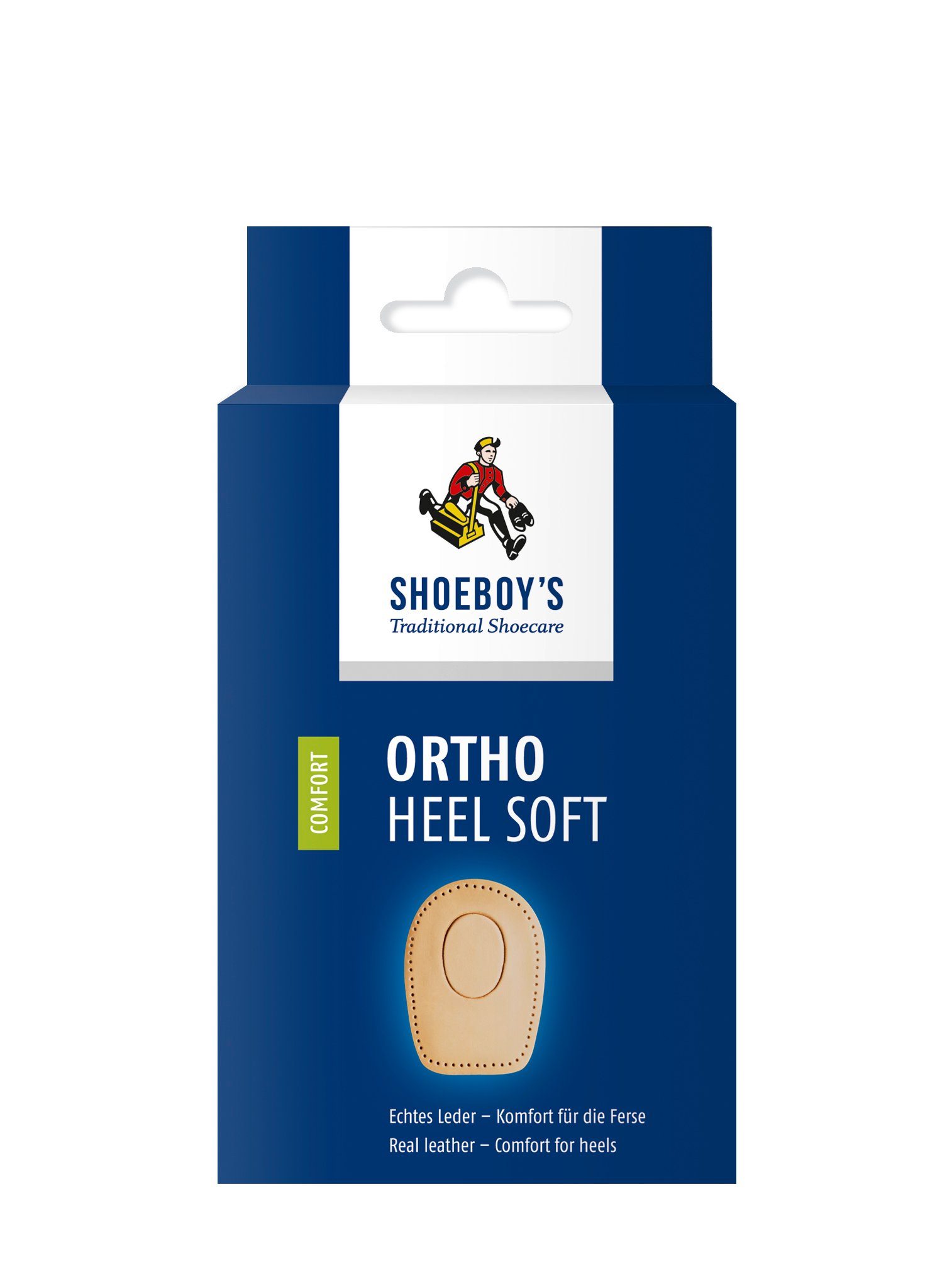 Shoeboys Fersenkissen Ortho Heel Soft - Fersenkissen mit echter Lederdecke