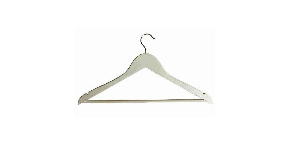 Trend Line Kleiderbügel TrendLine Kleiderbügel mit Steg 5 Stück weiß