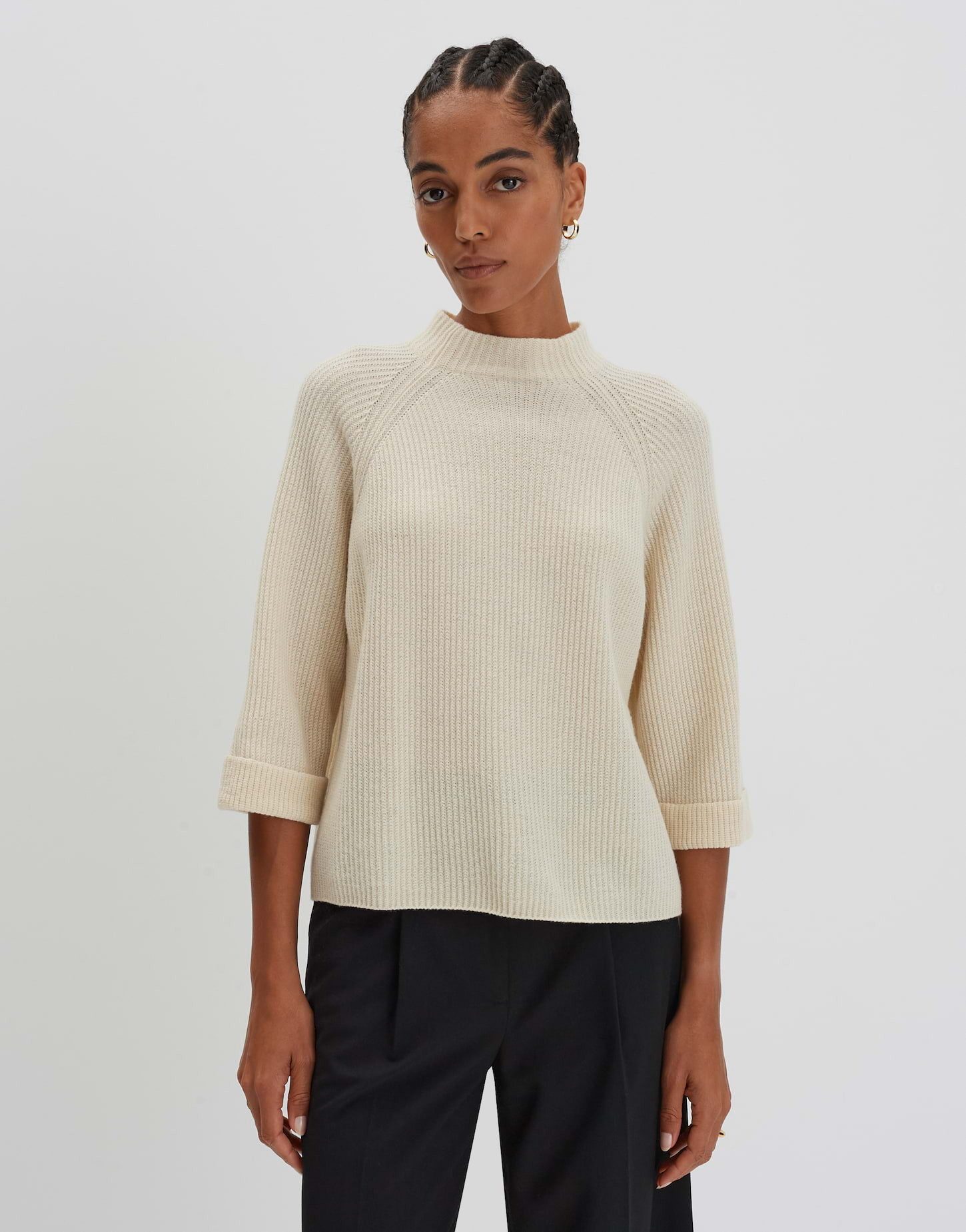 Strickpullover Strickpullover TIJOULIE Loose mit Kaschmir