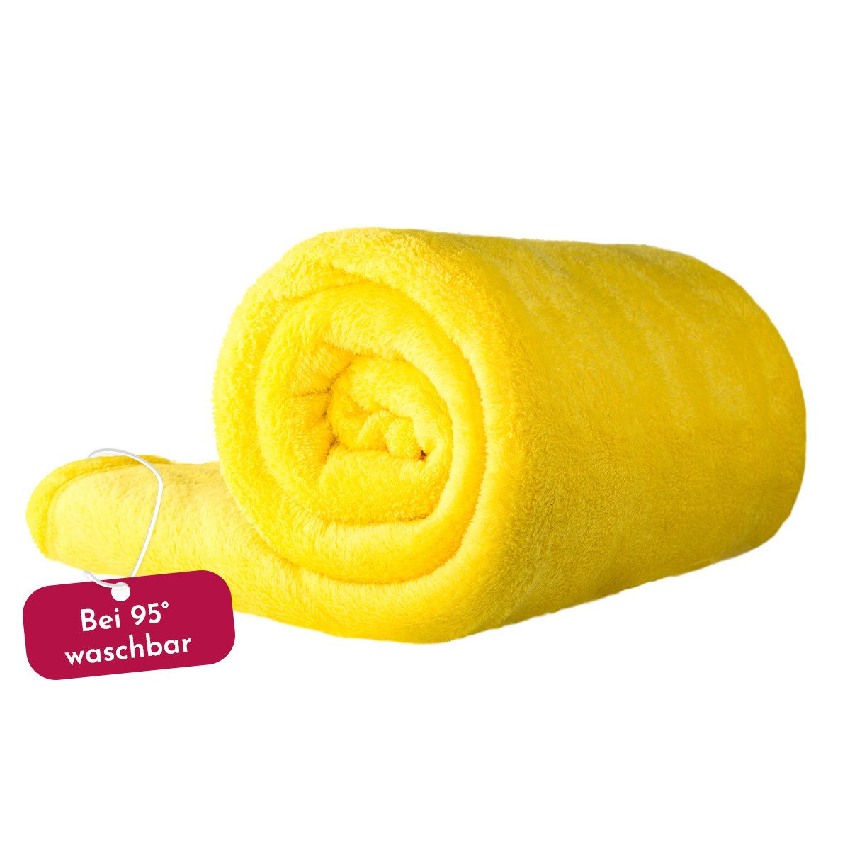 Wohndecke Kuscheldecke aus 100% Polyester, 150x220 cm, Clinotest, Kochfest ohne Einlaufen oder Fusseln, auch als Sofadecke & Tagesdecke