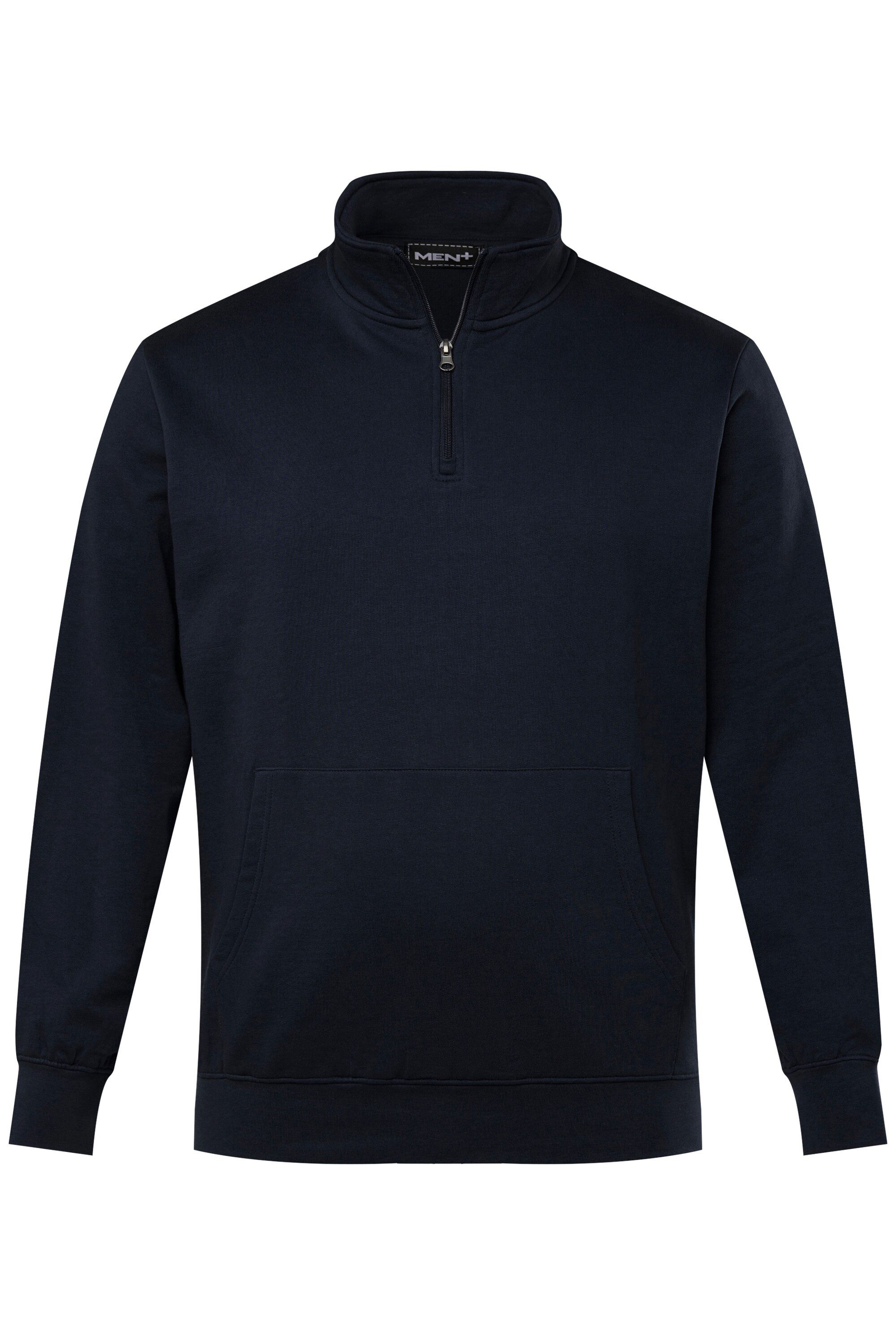Men Plus Sweatshirt Men+ Sweat-Troyer Stehkragen Zipper bis 84/86 günstig online kaufen