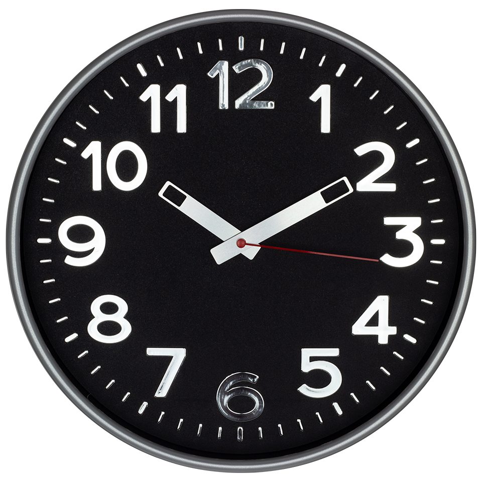 EUROTIME Wanduhr EUROTIME 82322-75 Quarzwanduhr mit schleichender Sekunde