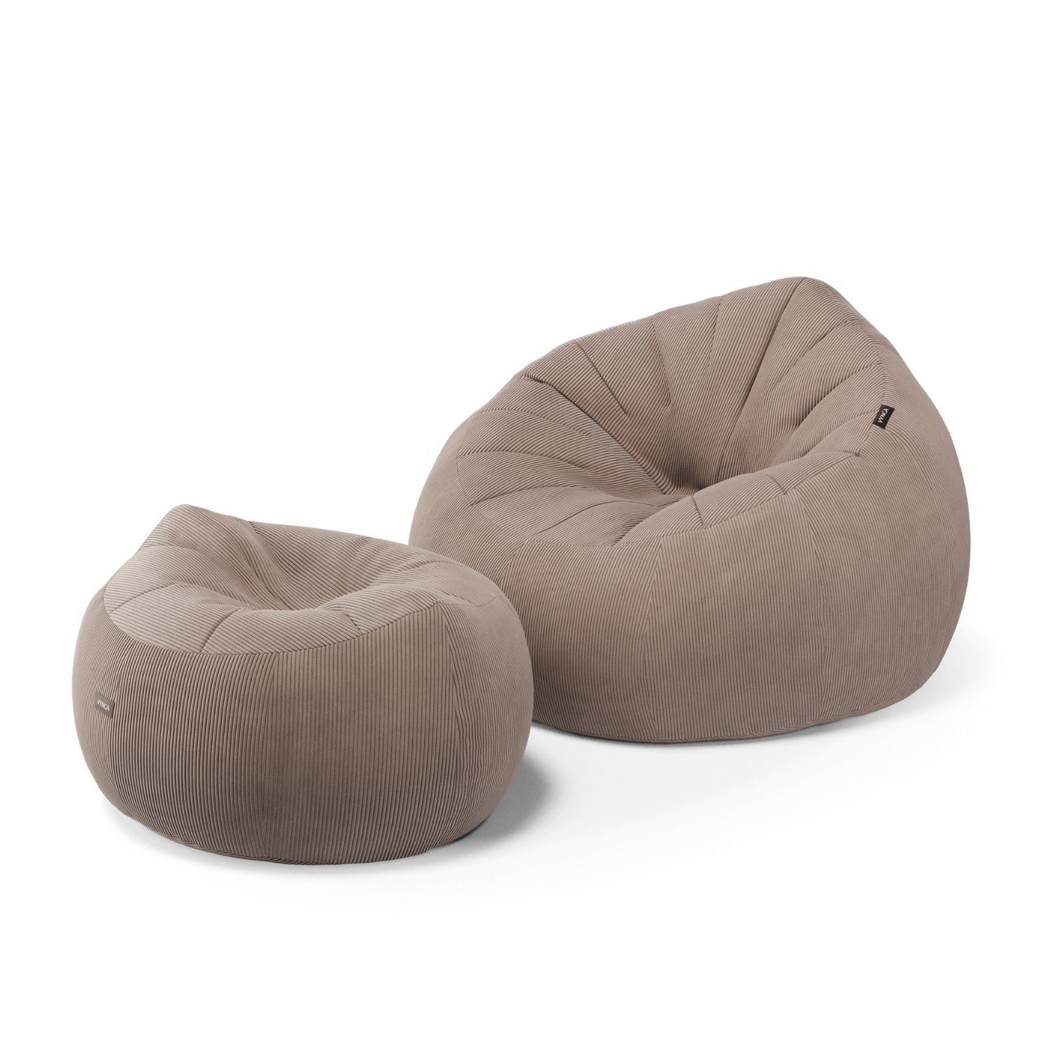 VYNCA Sitzsack Levy x Kyto Set / Cord (Sitzsack), Indoor Sitzsack, Made in Europe, Stoffart Cord Peru