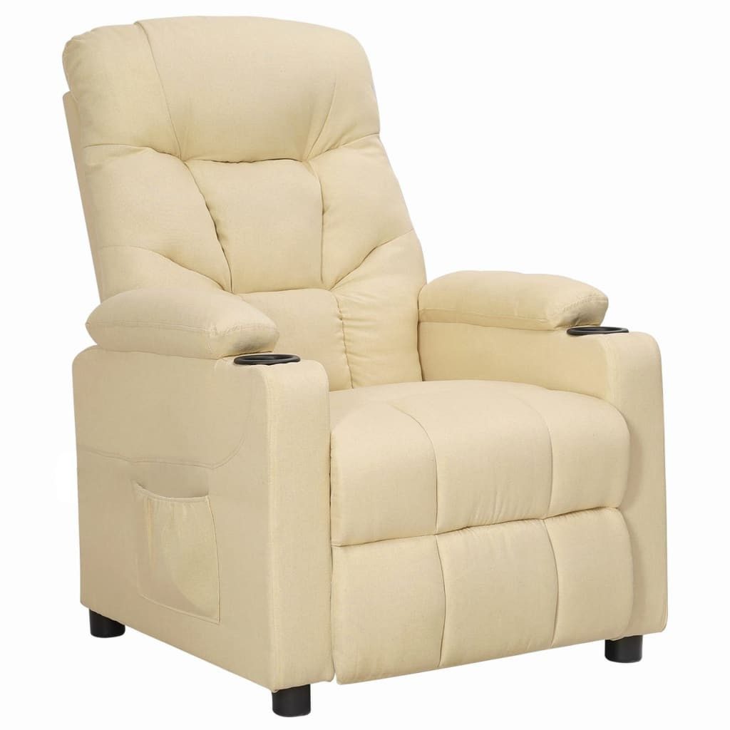 vidaXL Sessel Aufstehsessel Creme Stoff (1-St) günstig online kaufen