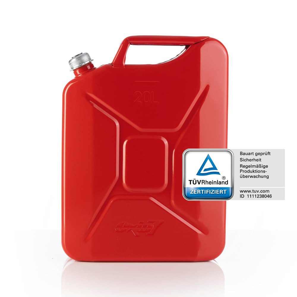 Oxid7 Бензин может Kraftstoffkanister 20 Liter (2 St), aus Metall mit Schraubverschluss Benzin, Diesel & Bio-Ethanol geeignet