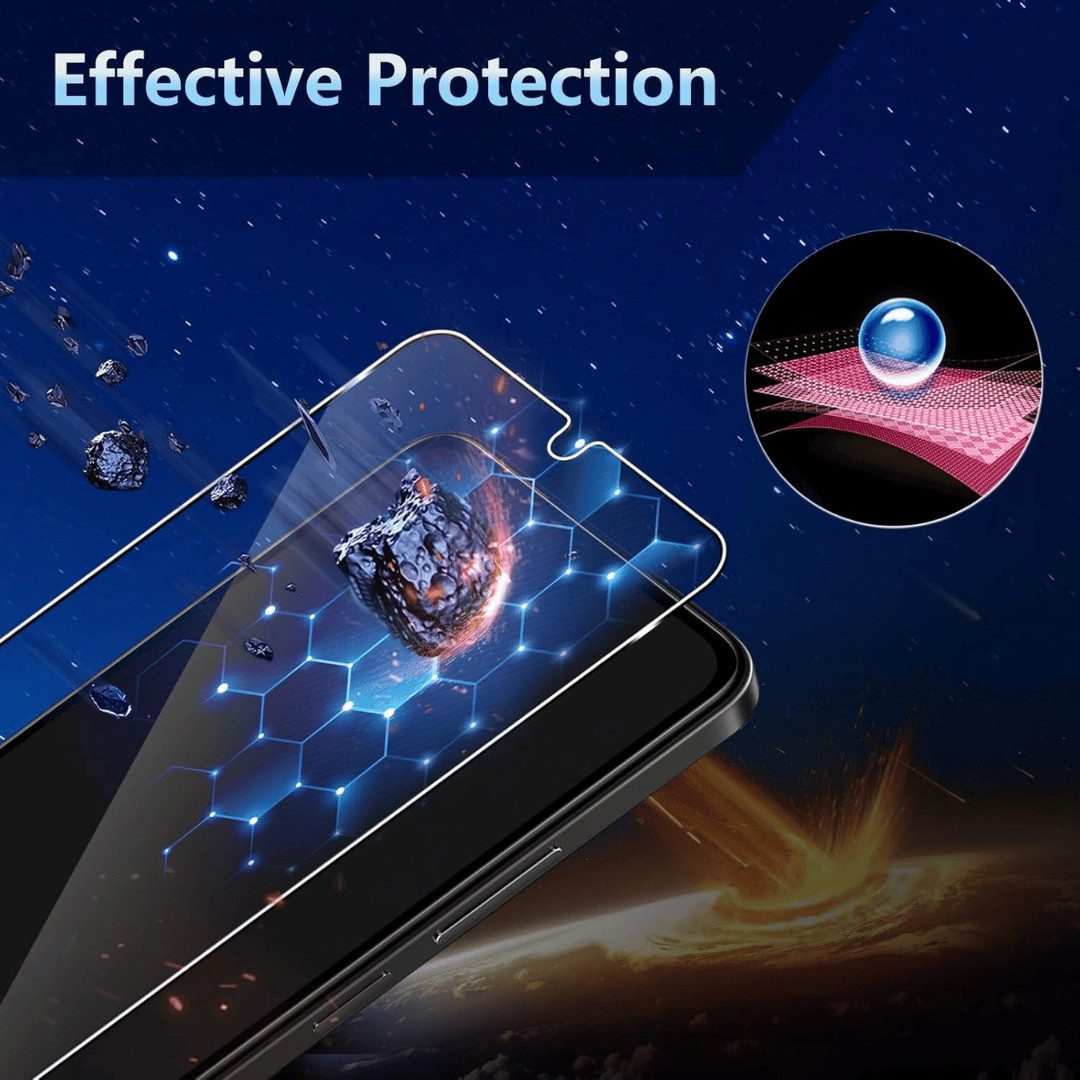 SmartUP Displayschutzglas für Xiaomi Redmi 14C Panzerfolie Display Schutz Full Screen 9H für Für Xiaomi Redmi 14C, kompletter Rundumschutz – Bild 4 von 5