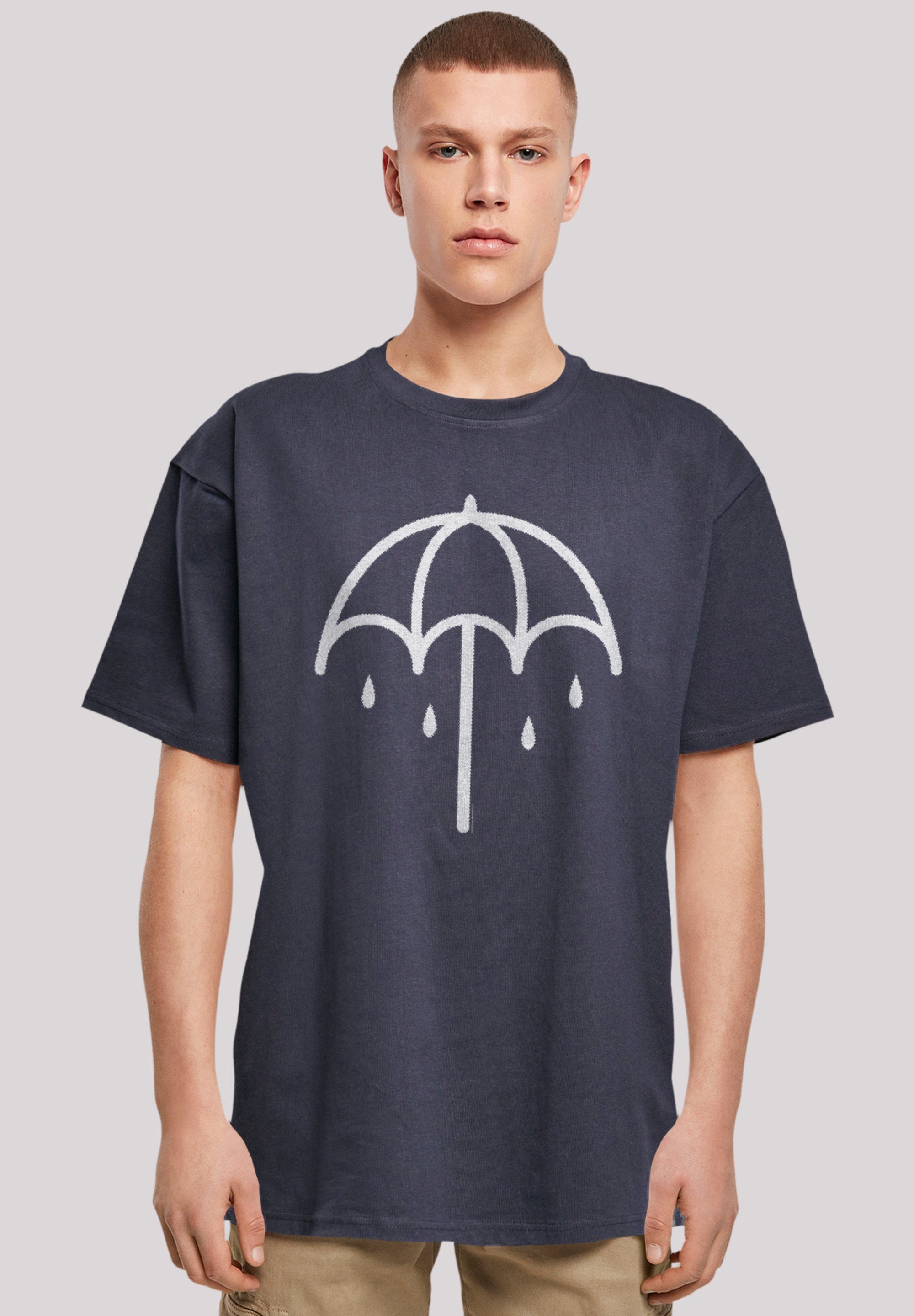 navy BMTH Metal Umbrella Qualität, DARK T-Shirt 2 Band Premium F4NT4STIC Band Rock-Musik,
