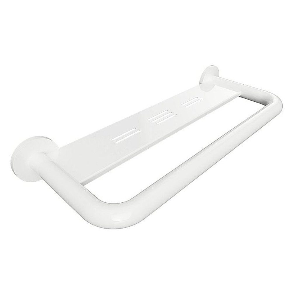 BRILLANTBAD® Haltegriff BELP Griff Eisen Weiß mit Abdeckung für Bad & WC >> Bohren