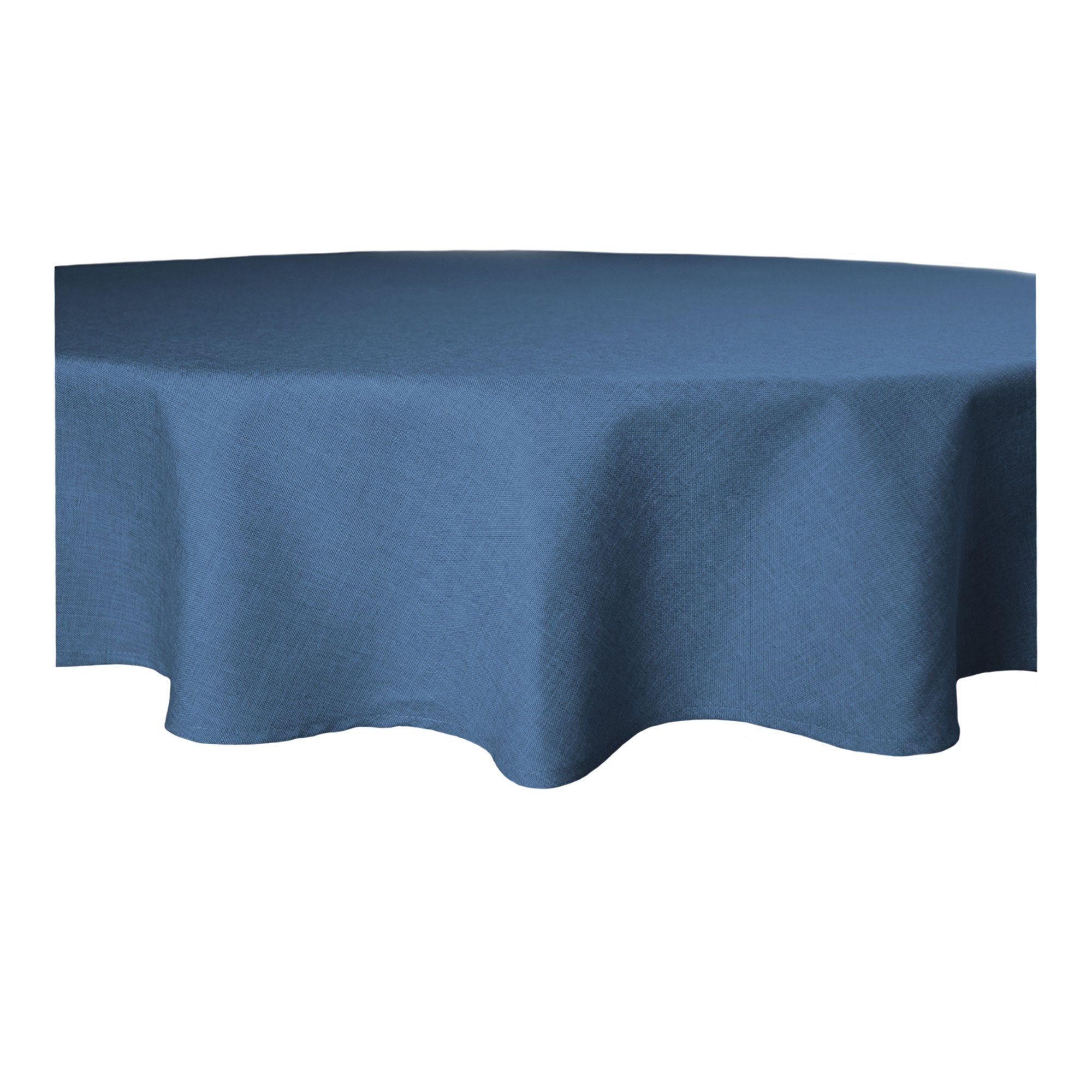 Deko Haus (1-tlg) Tischdecke rund cm blau 140 Leinenoptik beschichtet Tischdecke und Ø wasserabweisend