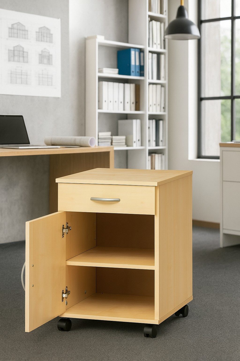 bv-vertrieb Rollcontainer Rollcontainer ahorn Schubcontainer Büroschrank made in germany #2156