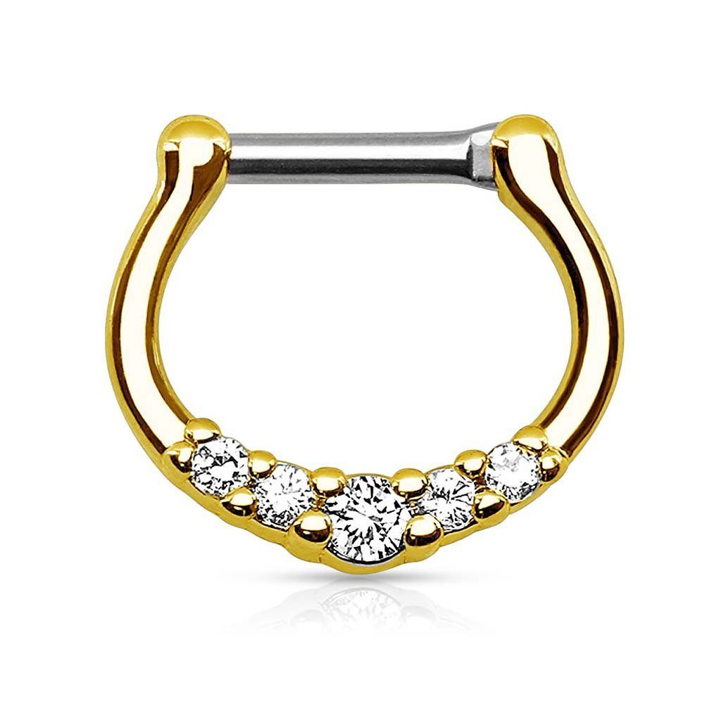Taffstyle Nasenpiercing Piercing Ring Schild Clicker günstig online kaufen