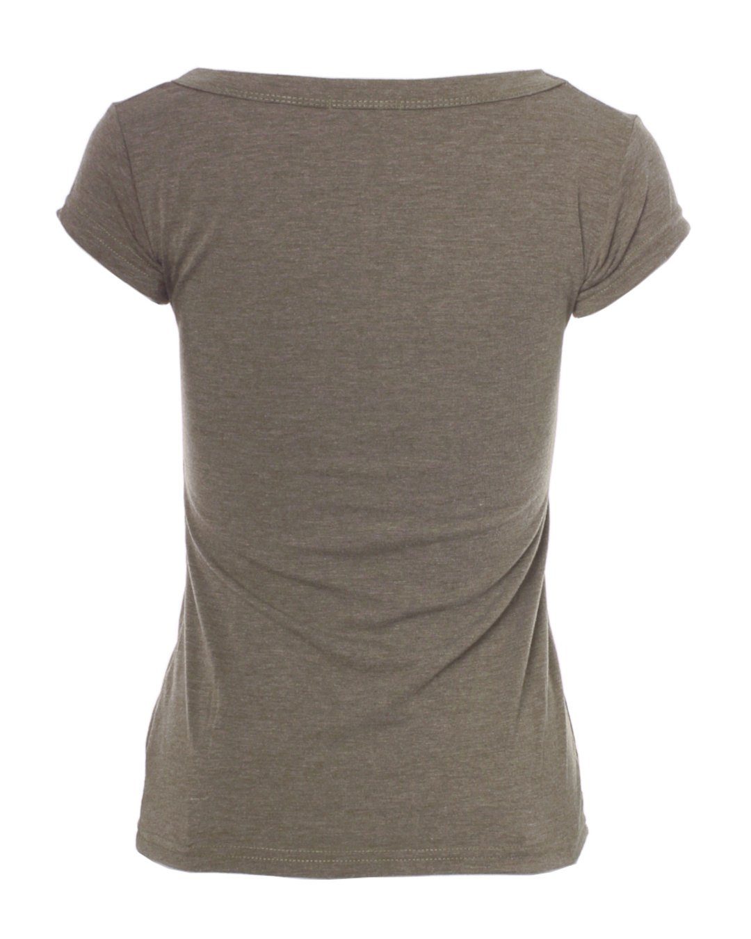 Skinny 1001 T-Shirt Kurzarm Fit T-Shirt grün Muse Basic