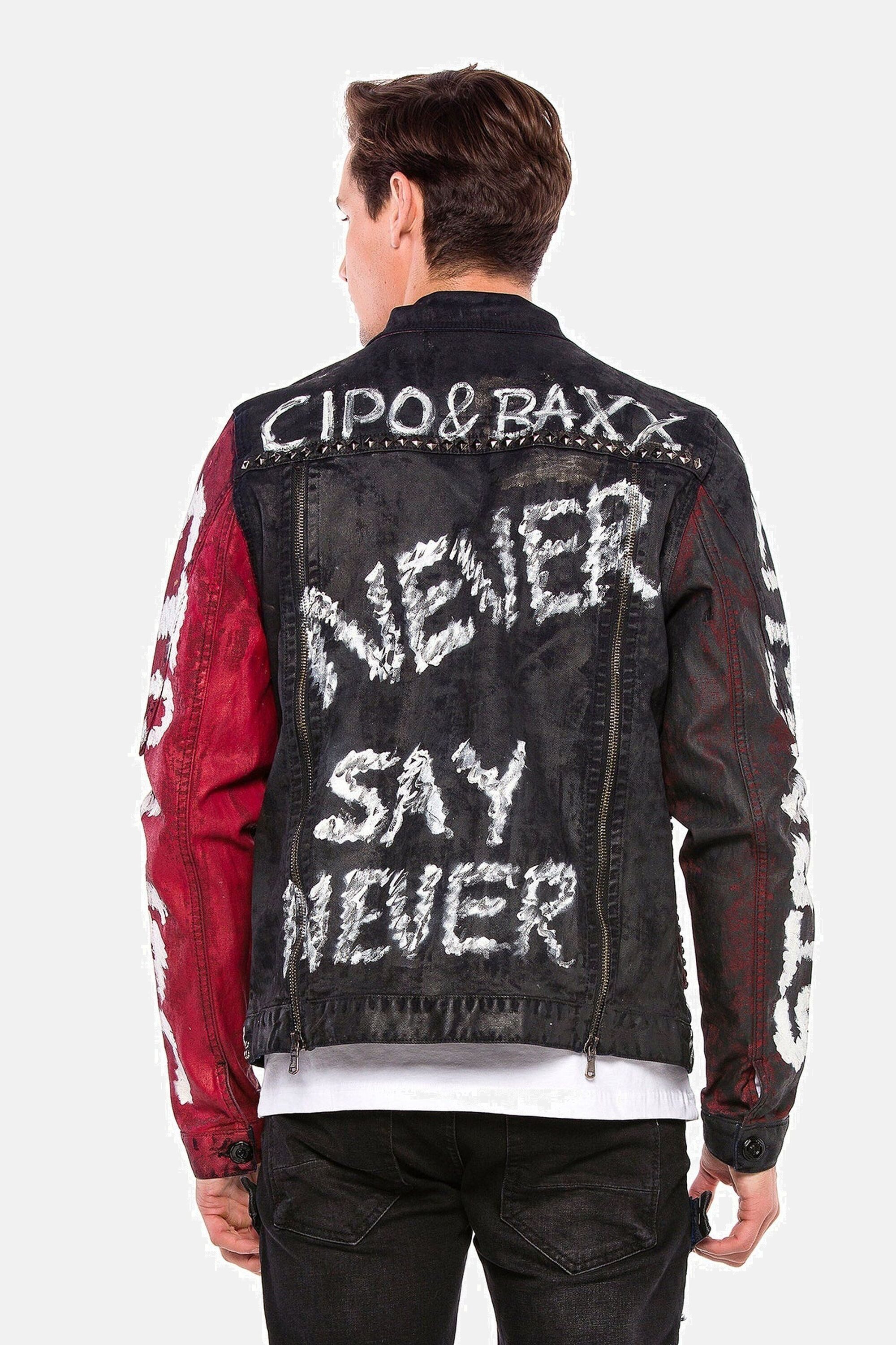 Cipo & Baxx Jeansjacke Jacke mit Knopfleiste, CJ248