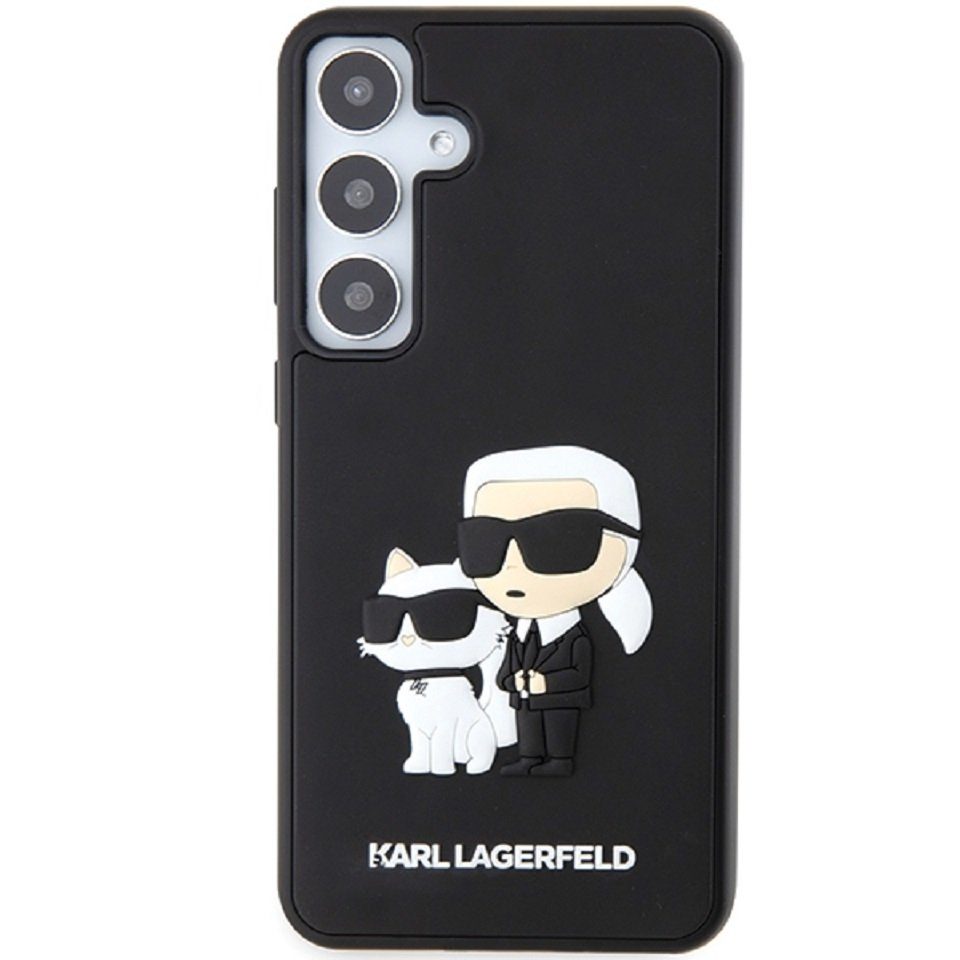 KARL LAGERFELD Handyhülle Case Galaxy S24 Plus 3D Kunststoff schwarz 6,7 Zoll, Kantenschutz