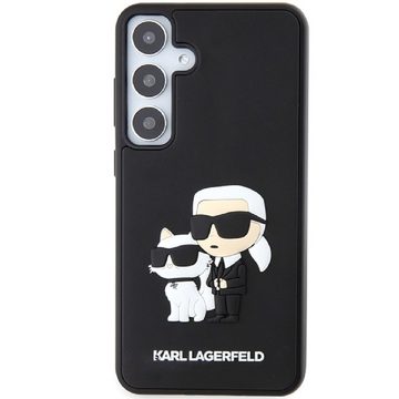 KARL LAGERFELD Handyhülle Case Galaxy S24 3D Kunststoff schwarz 6,2 Zoll, Kantenschutz