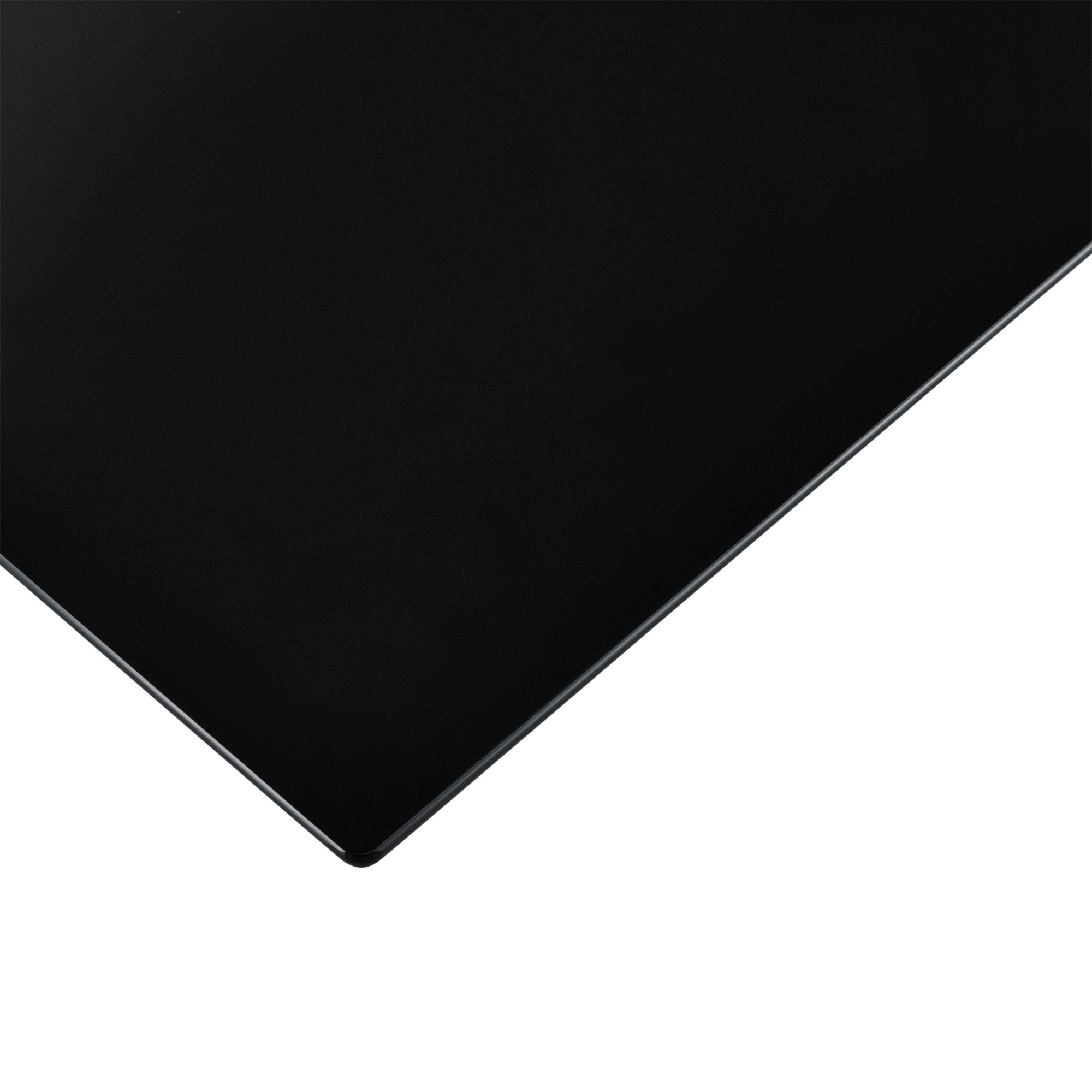 70 (Form 70 Glasplatte schwarz 6mm x Schwarz Sicherheitsglas Tischplatte, eckig) ESG »Glasgow« neu.haus cm
