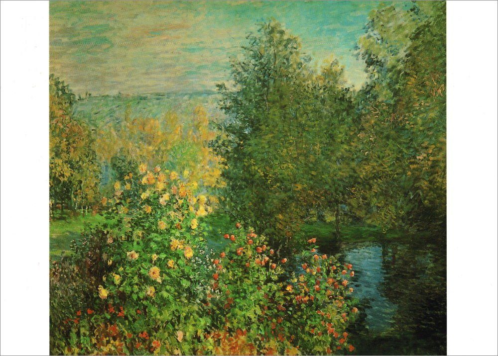 Postkarte Kunstkarte Claude Monet "Das Garteneckchen"