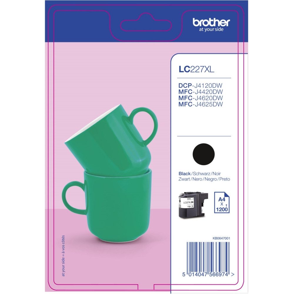 Brother Brother LC 227 XLBK Tintenpatrone schwarz für Drucker. Tintenpatrone (Echt/Original, Echt/Original)