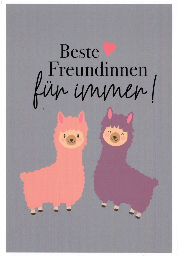 Postkarte Euroformat- "Beste Freudinnen für immer!"