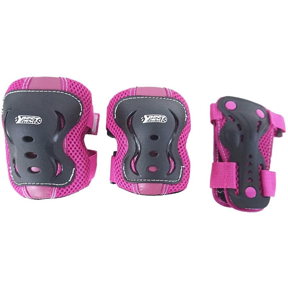 Best Sporting Protektoren-Set Schützer-Set Girls Pink Gr XS-S (7-tlg), Handschützer, Ellbogenschützer, Knieschützer, Schoner