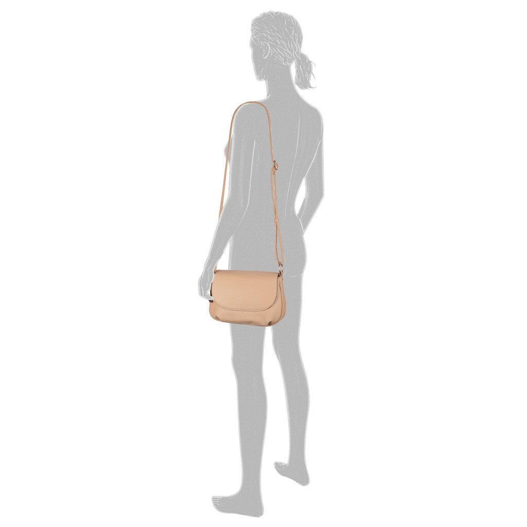 Gabor Schultertasche Rosina, lässiger Look mit softem Material und markantem Metalldetail am Zipper
