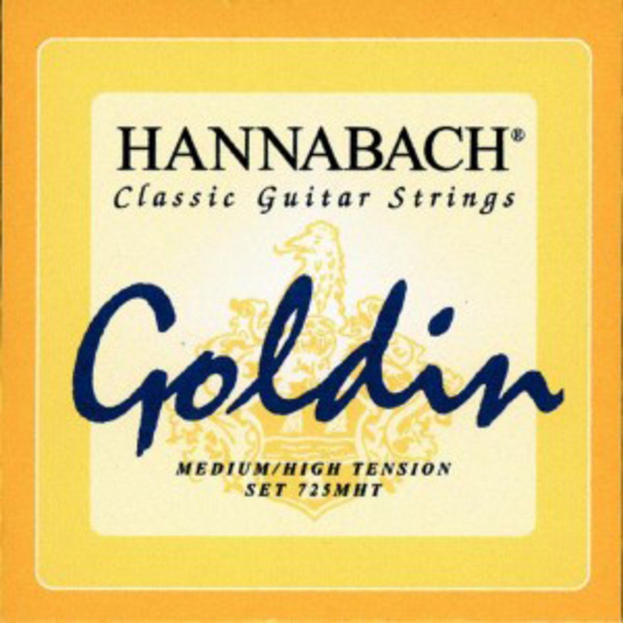 Hannabach Saiten, (K-Git.Saiten Satz 725 MHT Nylon Goldin Super Carbon), K-Git.Saiten Satz 725 MHT Nylon Goldin Super Carbon -