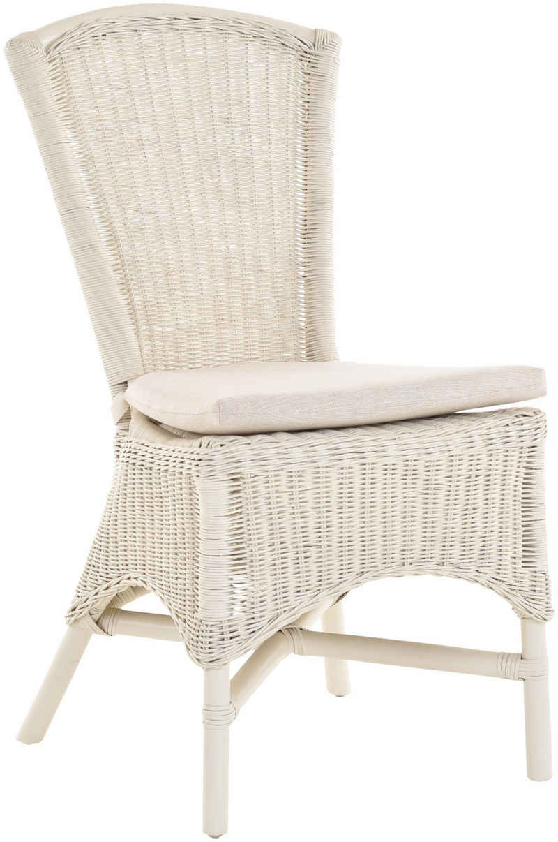 Krines Home Esszimmerstuhl Rattan Esszimmer-Sessel Rattanstuhl Esszimmerstuhl Küchenstuhl, Hohe Rückenlehne