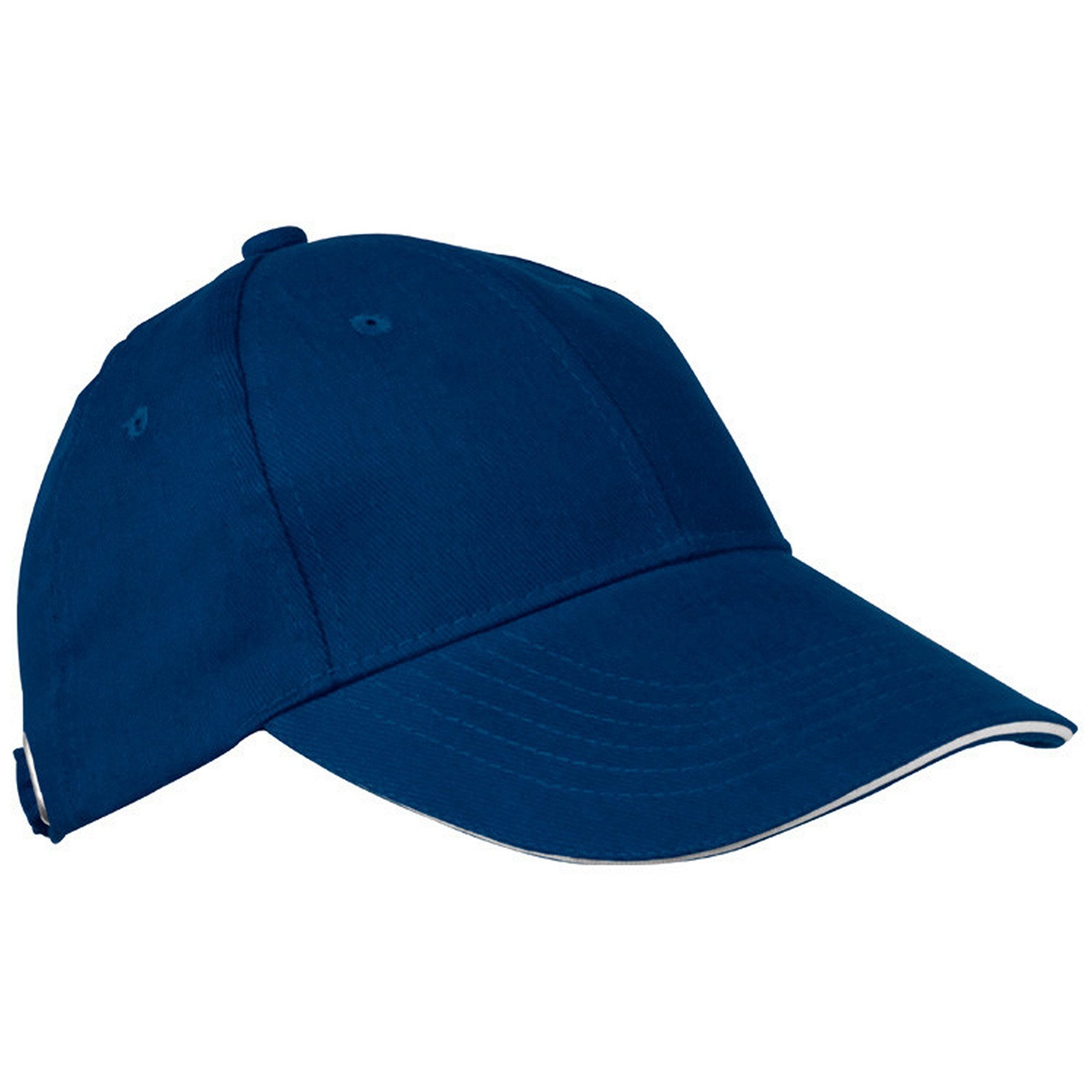 Baseball Cap Baumwoll-Basecap 6 Panel heavy-brushed Cotton / Farbe: dunkelblau