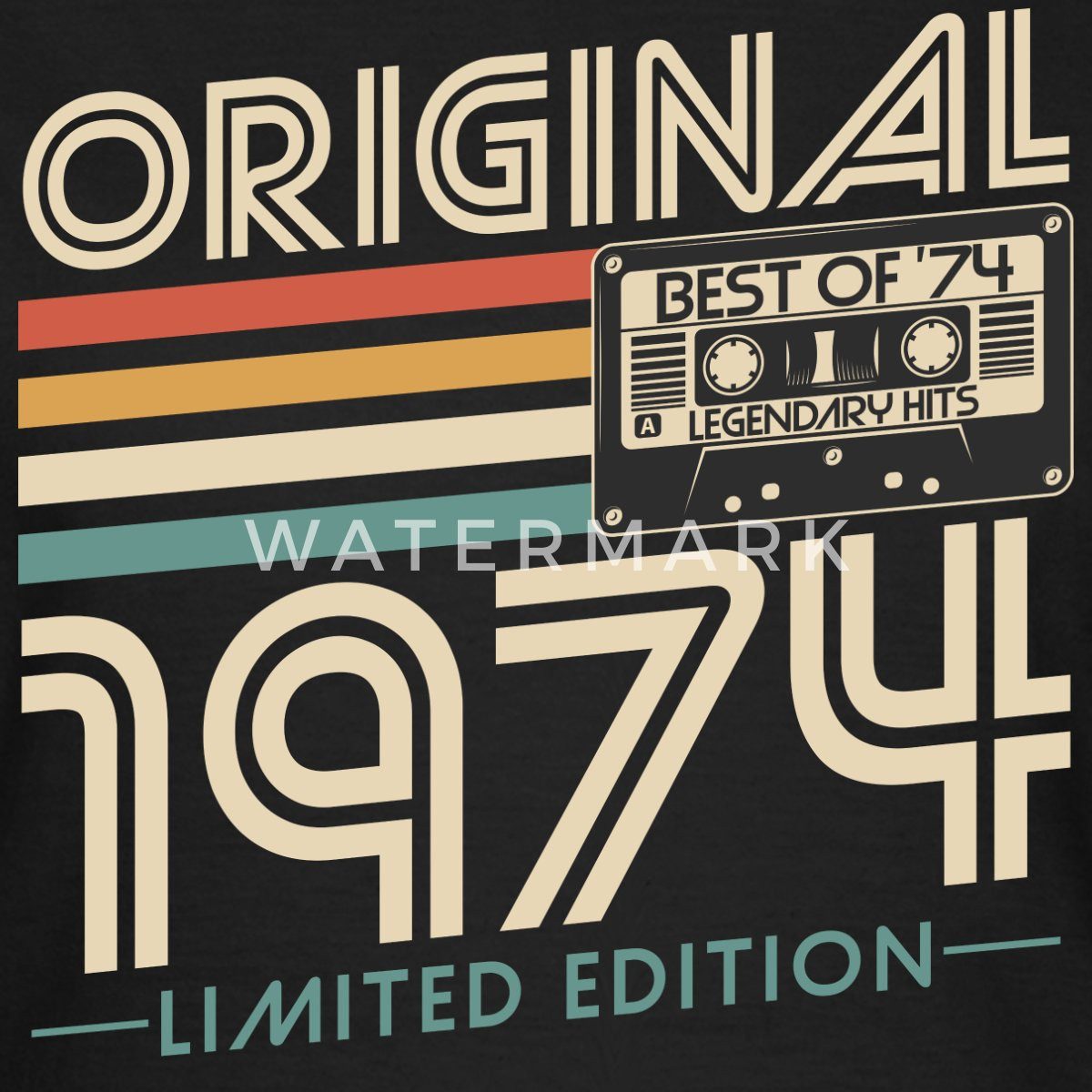 Spreadshirt T-Shirt Original 1974 Jahrgang Vintage Geburtstag Frauen T-Shir günstig online kaufen