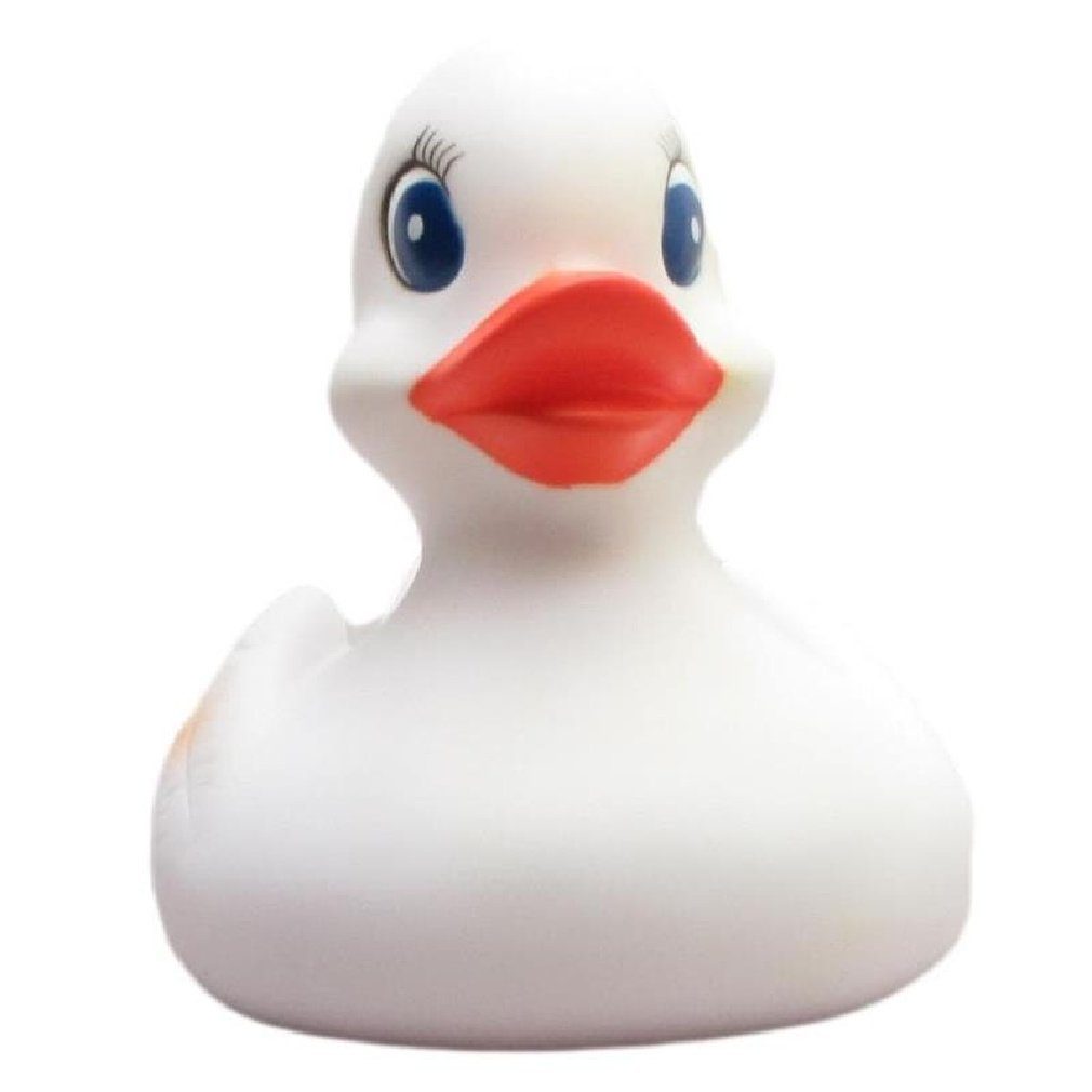 Duckshop Badespielzeug weiss 10 cm - Quietscheentchen - Klara