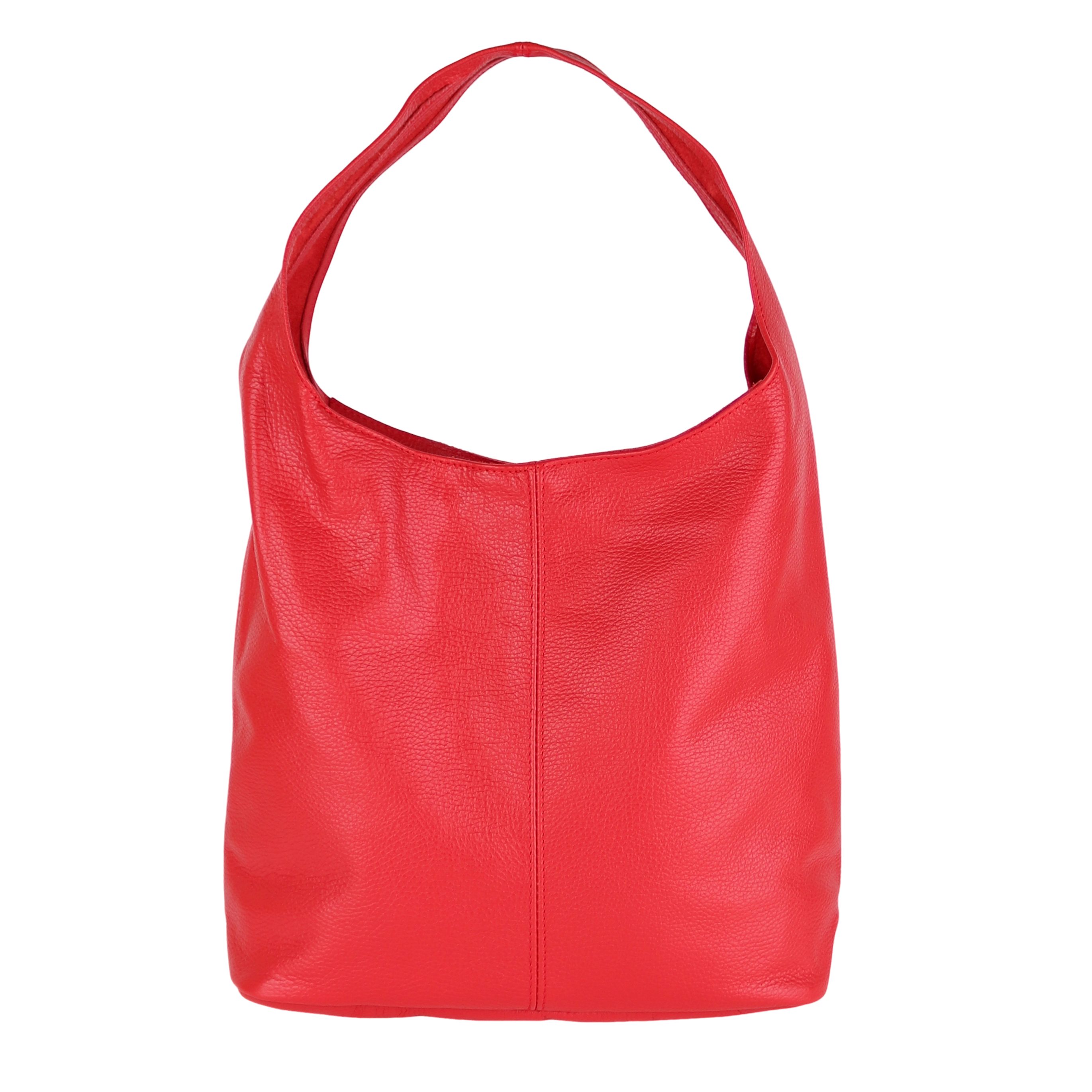 Beuteltasche aus Echtleder, Made in Italy, Shopper Tasche