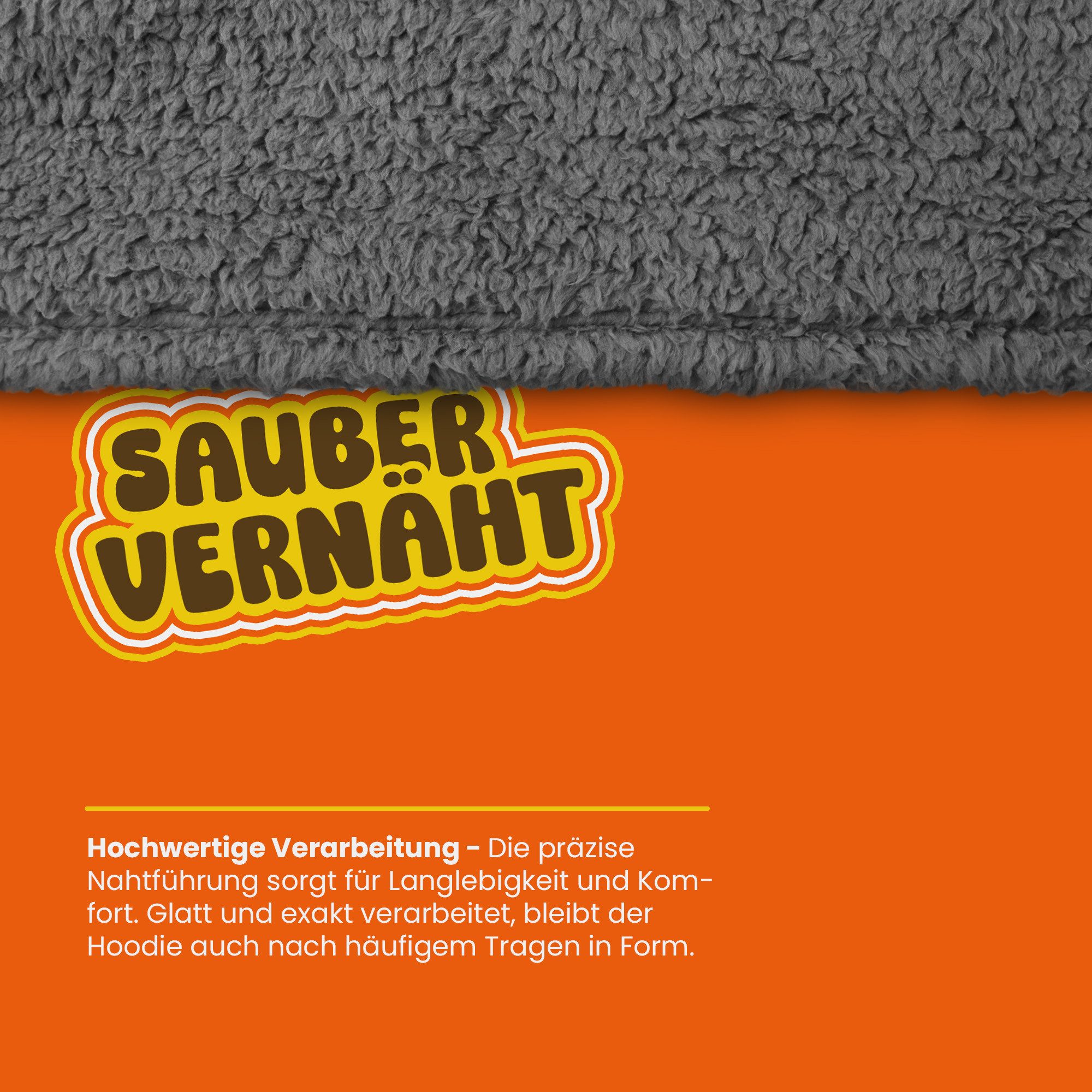 hemmy Fashion Hoodie Kuschelhoodie Oversize Sherpa Fleece Kuscheldecke mit Ärmel / Kapuze, One Size